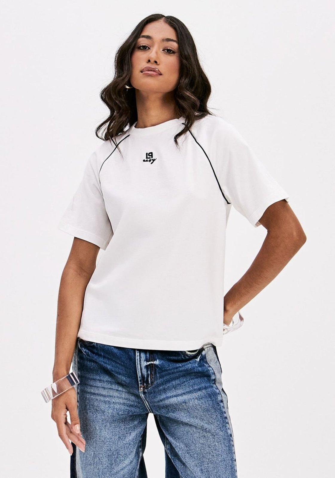T-shirt Raglan Com Bordado Frontal Sport Easy