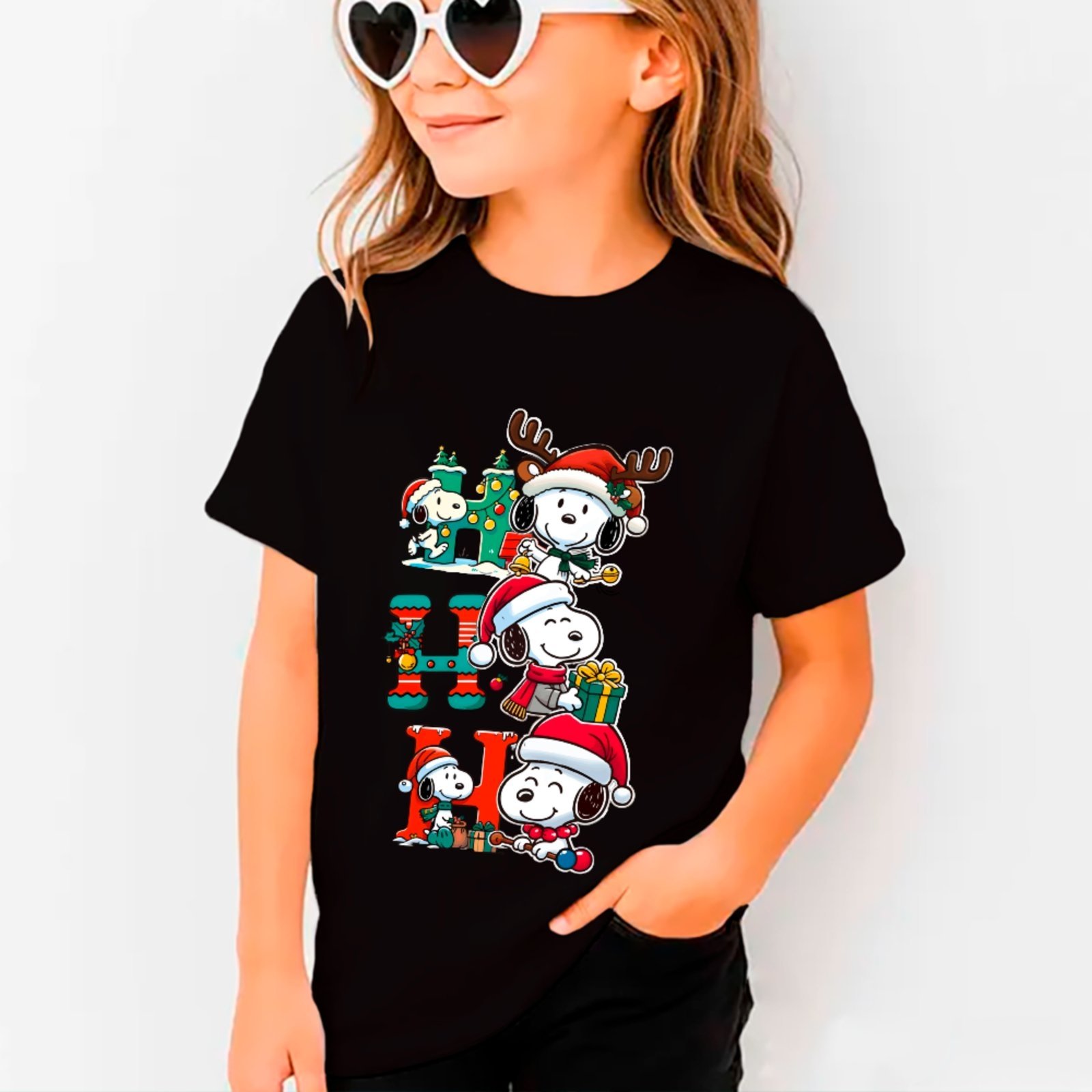 Vista 2 Infantil - Camiseta Ousy Cachorrinho Natal Divertido rosa ousy rosa