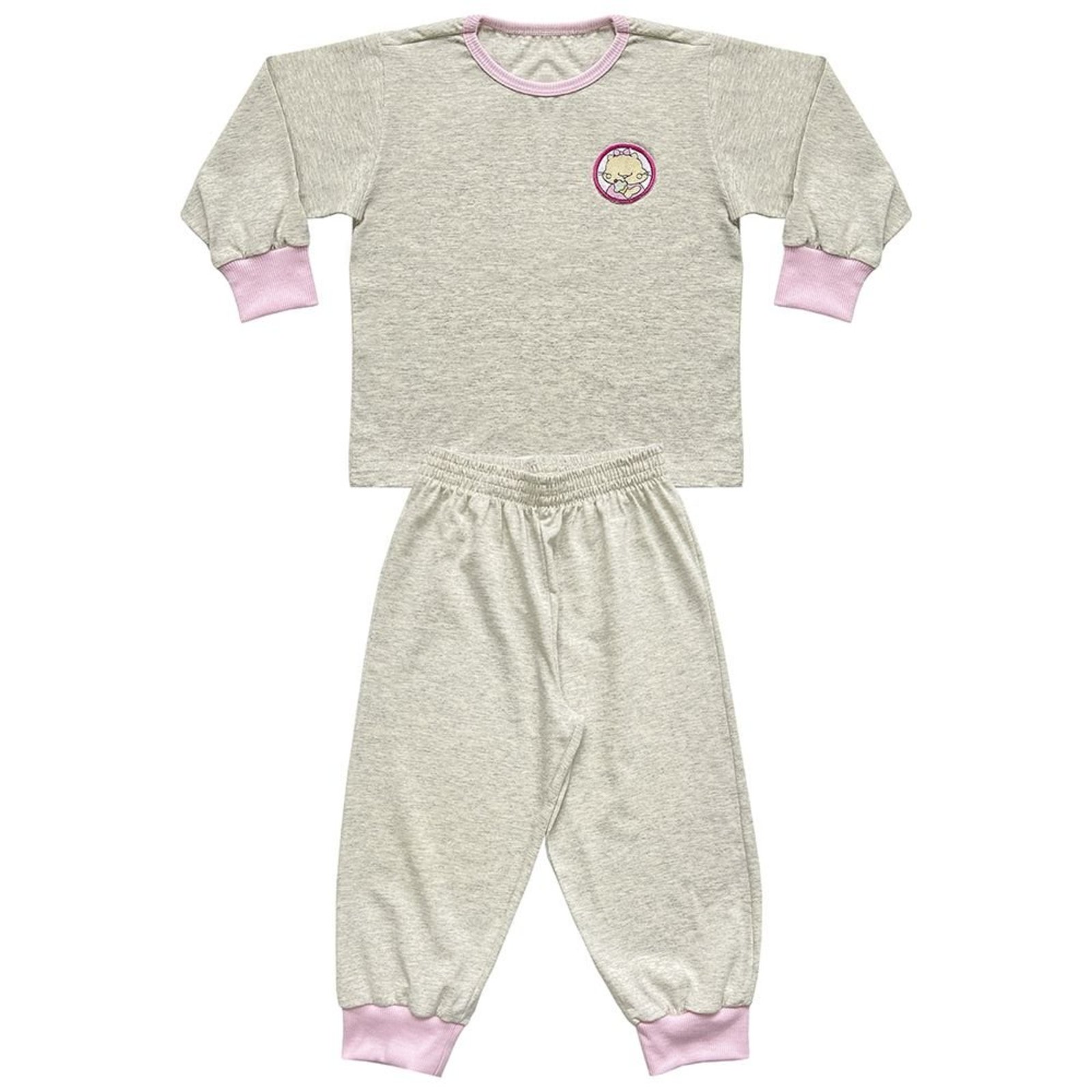 Pijama Look Jeans Longo Mescla