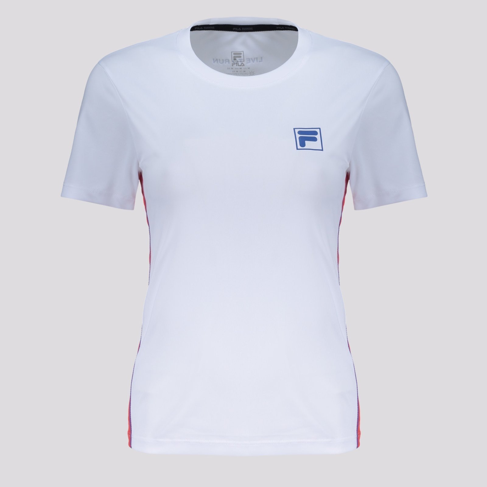Vista 2 Camiseta Fila Carbon Racer Feminina Branco branco carbon Fila branco carbon