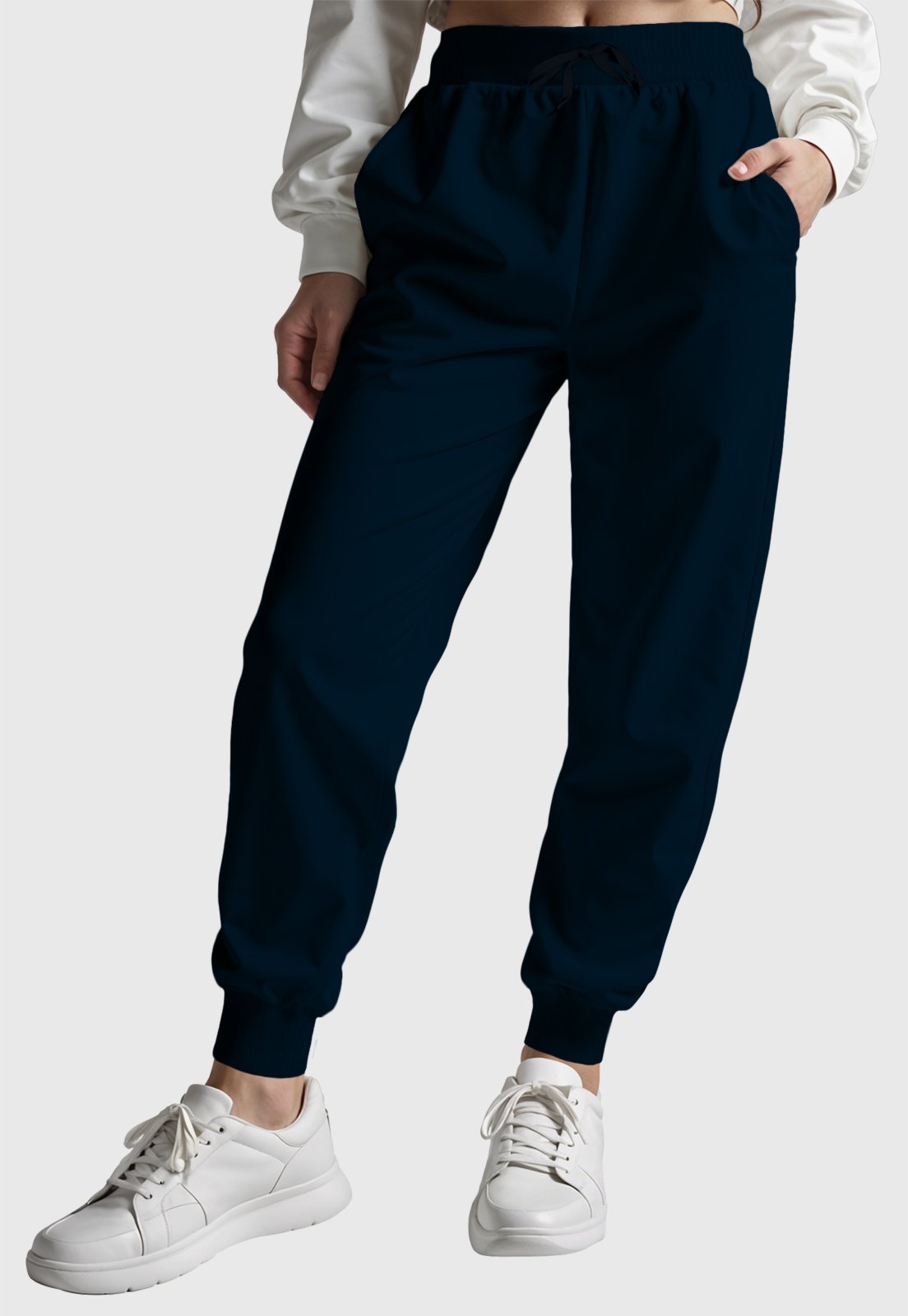 Calça Moletom Feminina Benellys Azul Marinho