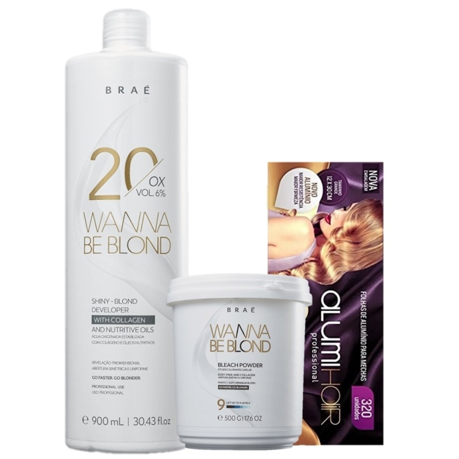 Kit BRAE Wanna Be Blond Cabelos Macios (3 Produtos)