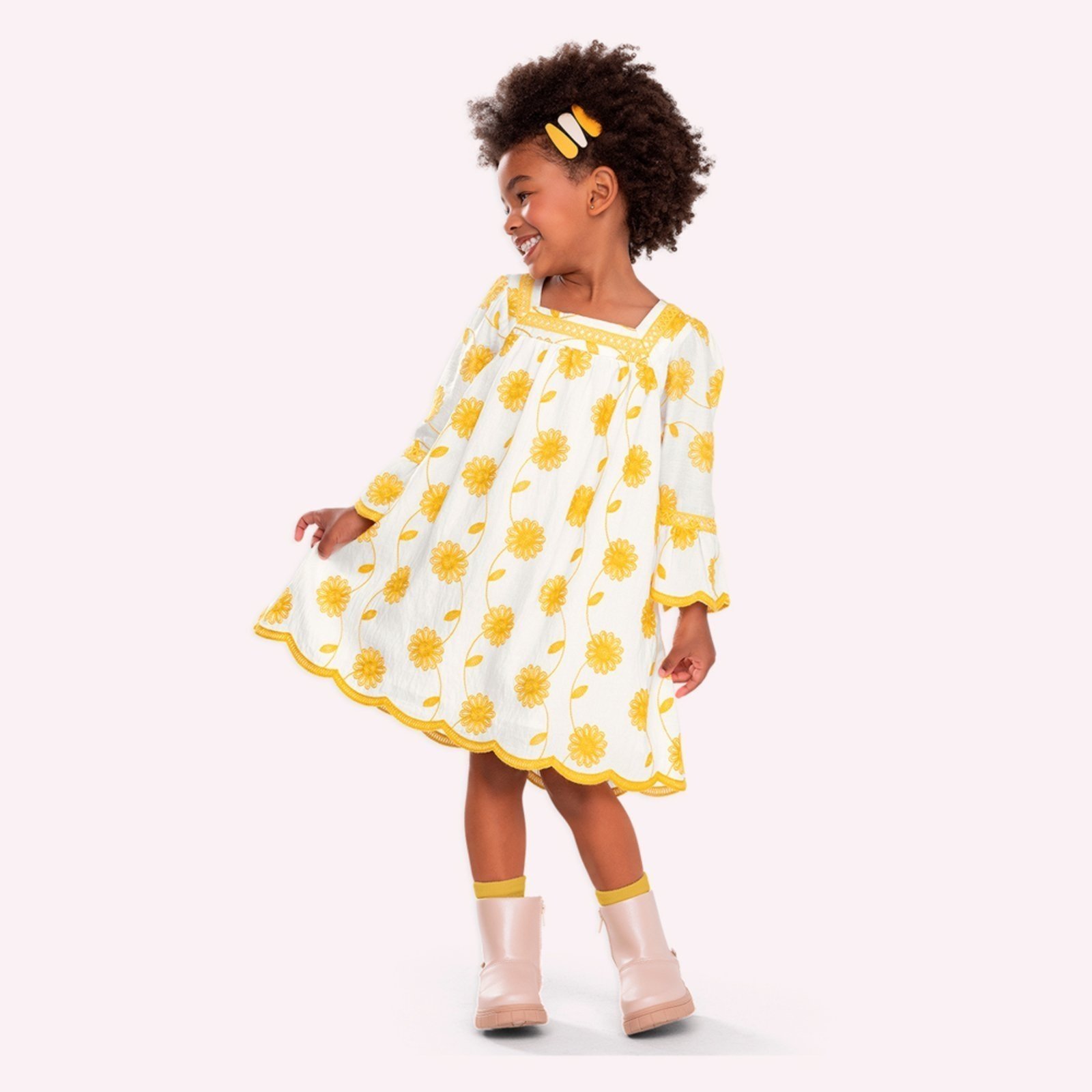 Infantil - Vestido Menina em Viscose Nanai