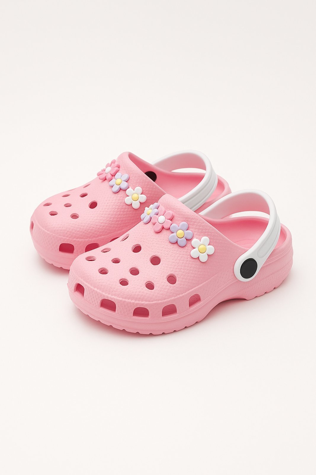 Vista 2 Infantil - Babuche Florzinhas Claro VIDA COSTEIRA rosa VIDA COSTEIRA rosa