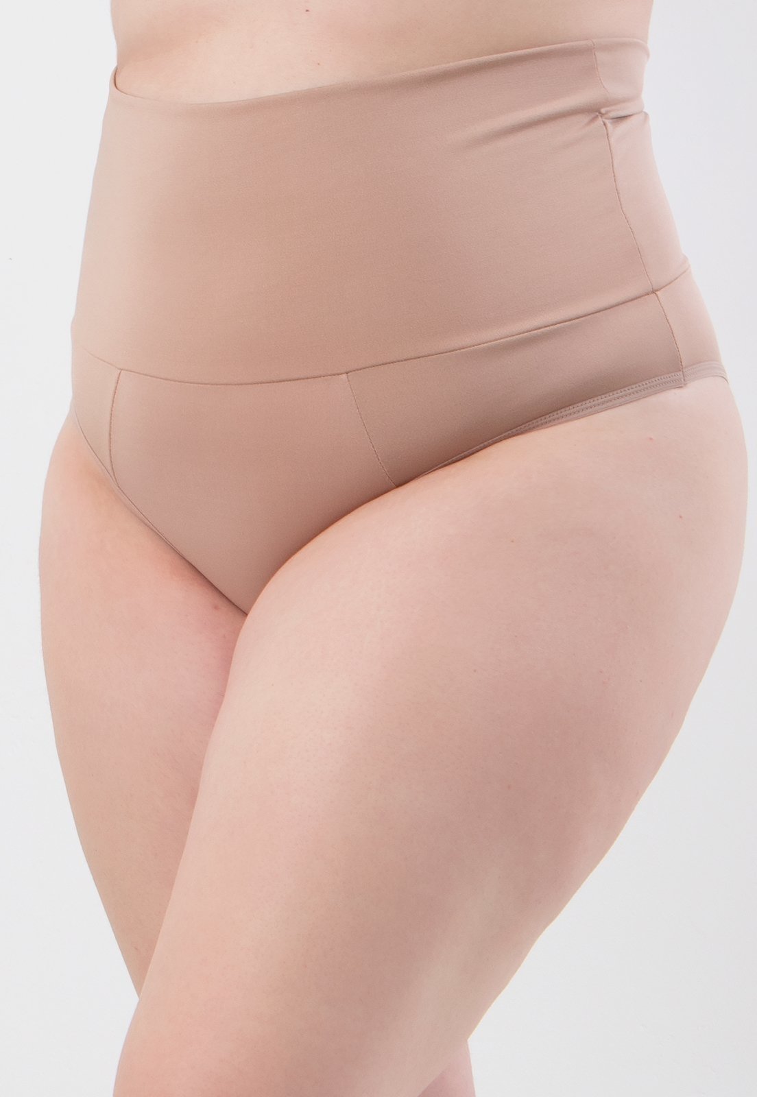 Calcinha Modeladora Diluxo Cintura Alta Cinta Lingerie Plus Size Compressão Bege