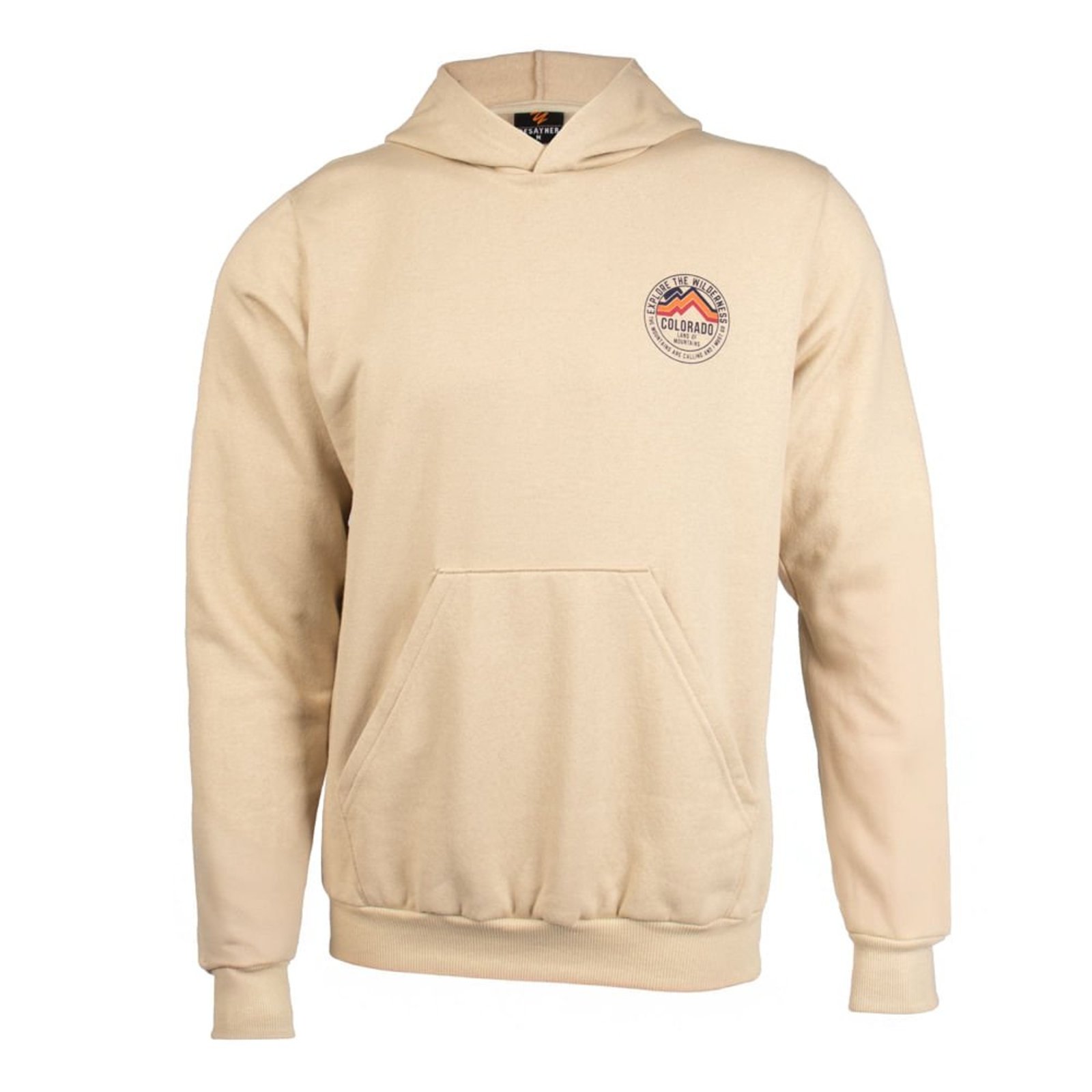 Moletom Masculino Desayner Capuz Estampa Colorado Bege