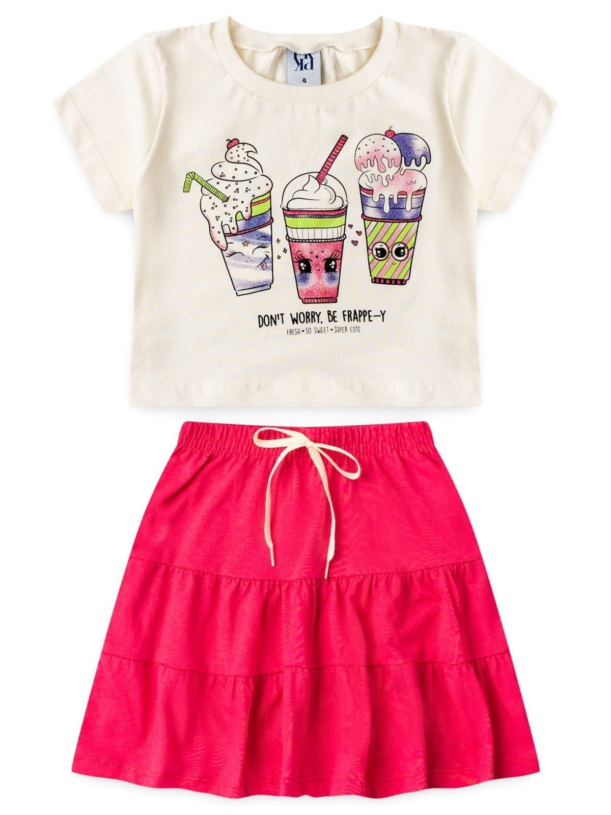 Vista 3 Infantil - Conjunto Platinum Doce Milkshake branca PLATINUM KIDS branco PLATINUM KIDS branco