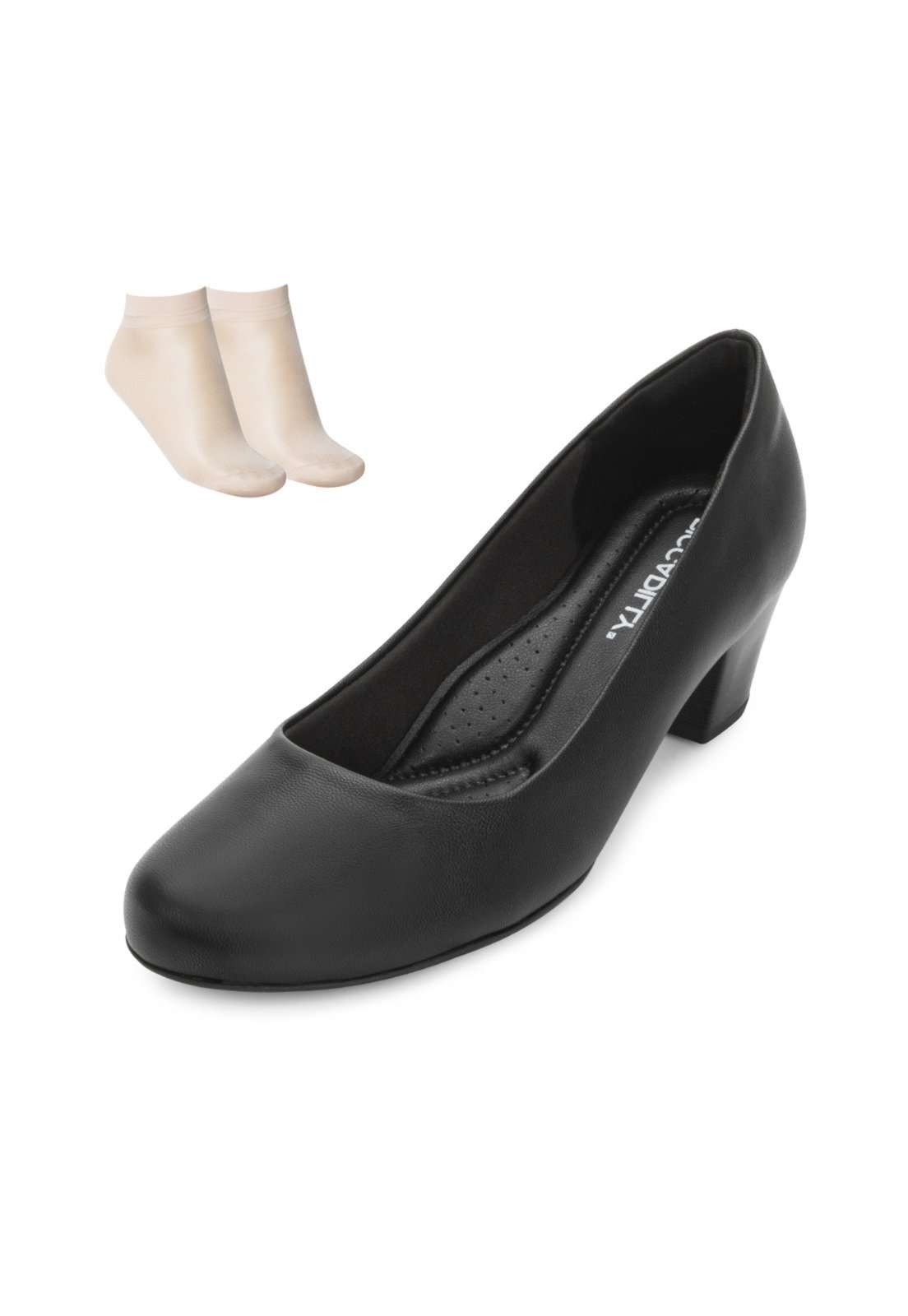 Sapato Piccadilly e Meia PD25-11012 Preto