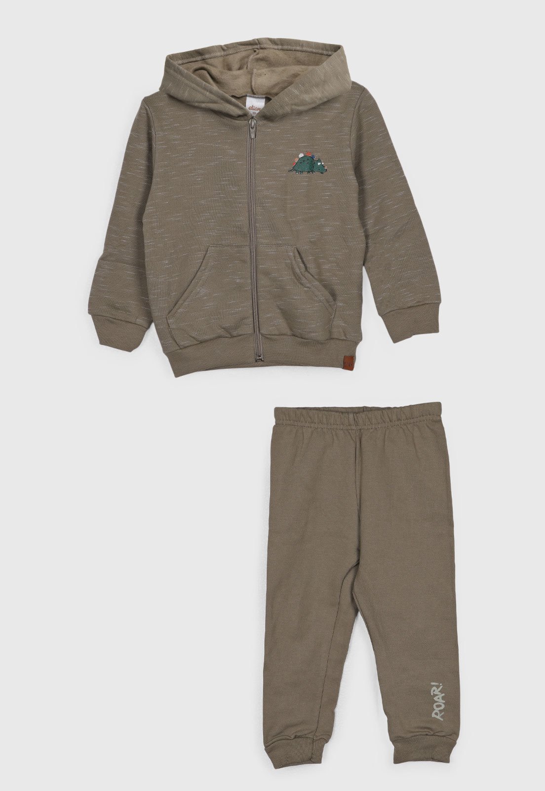 Conjunto Elian Dino Marrom