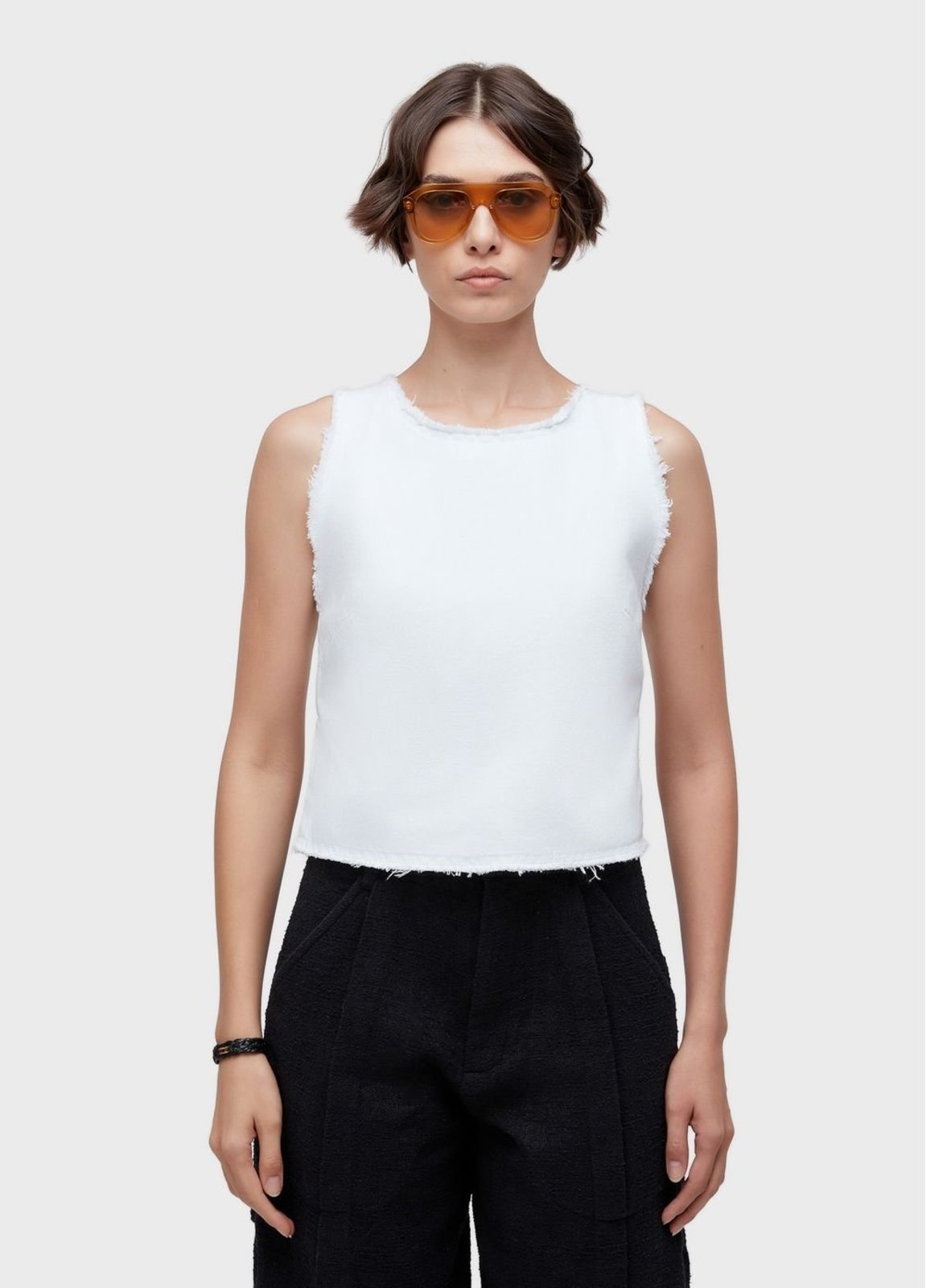 Blusa frente única white denim OSKLEN
