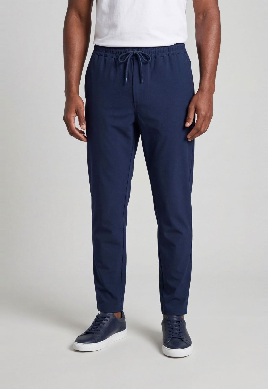 Calça Masculina Aleatory Cintura Média Poliéster Azul Marinho
