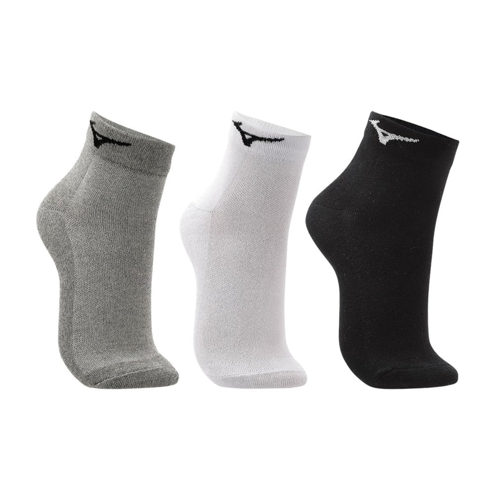Vista 3 Meia Cano Curto Mizuno Basic Tam. Pacote Com 3 Pares Mizuno cinza