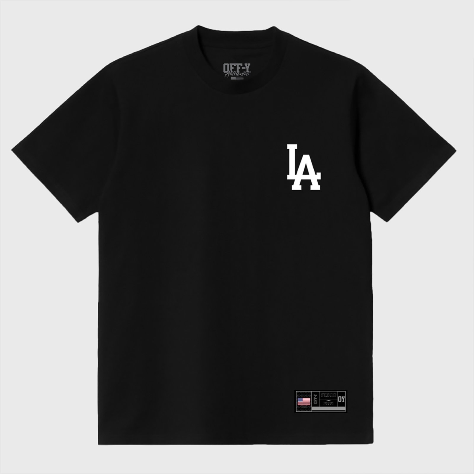 Camiseta Oversized Streetwear LA Preto Off-Y