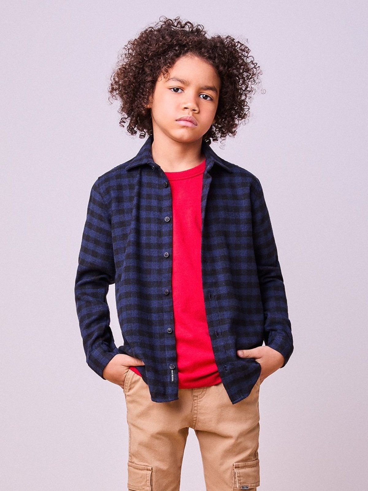 Infantil - Camisa de Flanela Xadrez