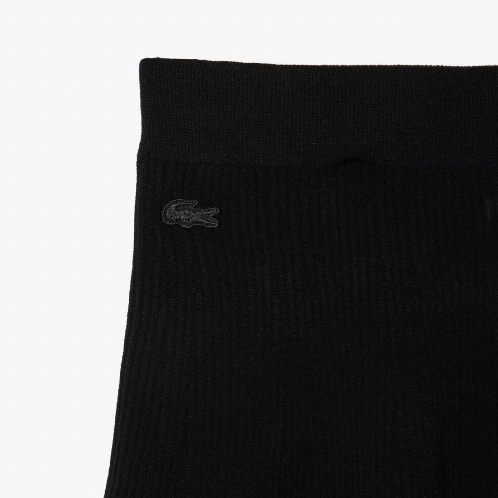 Vista 3 Saia boca-de-sino de malha canelada 3D Lacoste preto Lacoste preto