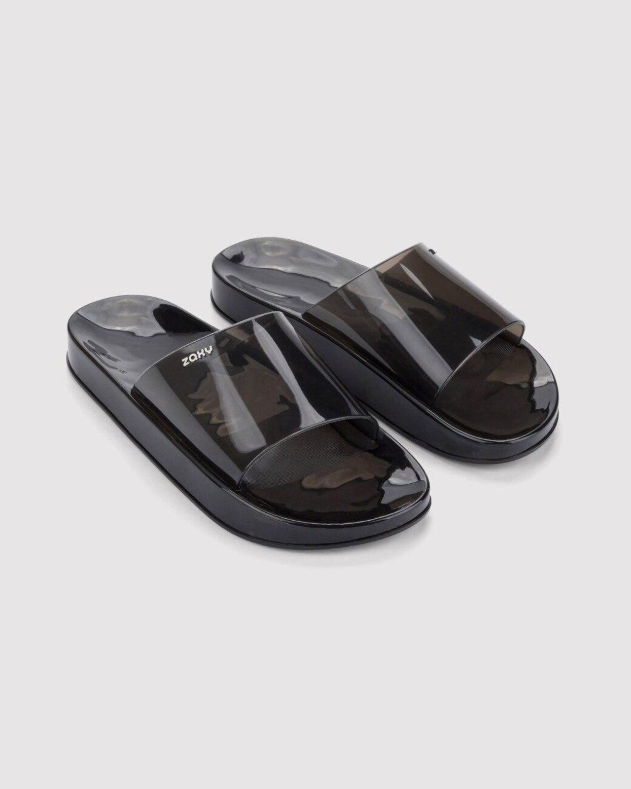 Chinelo Slide Feminino Zaxy Jelly Preto