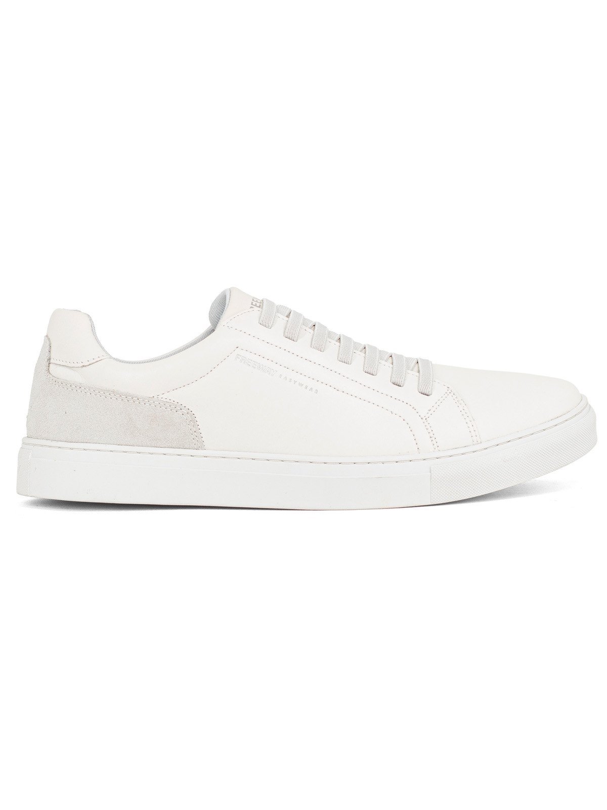Tênis Masculino Sapatênis Freeway Casual Box03 Couro Cadarço Elástico Branco Patagonia