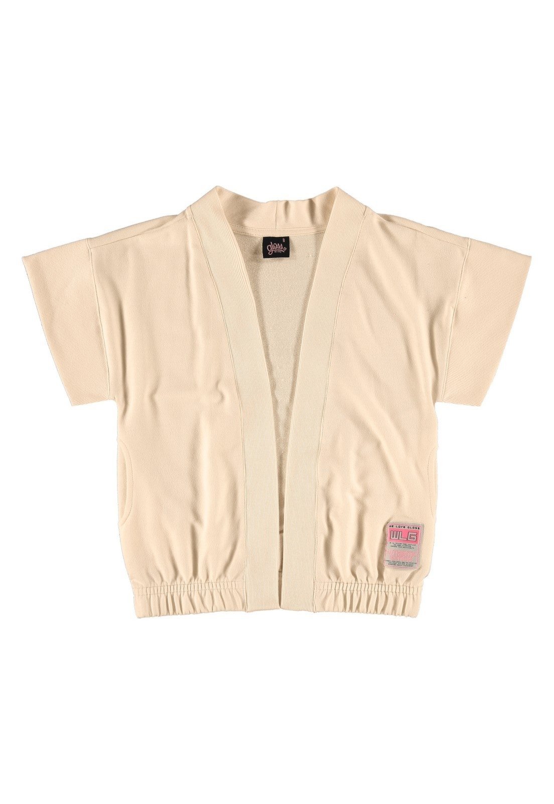 Vista 3 Infantil - Kimono Oversize Juvenil em Moletom Gloss verde Gloss verde