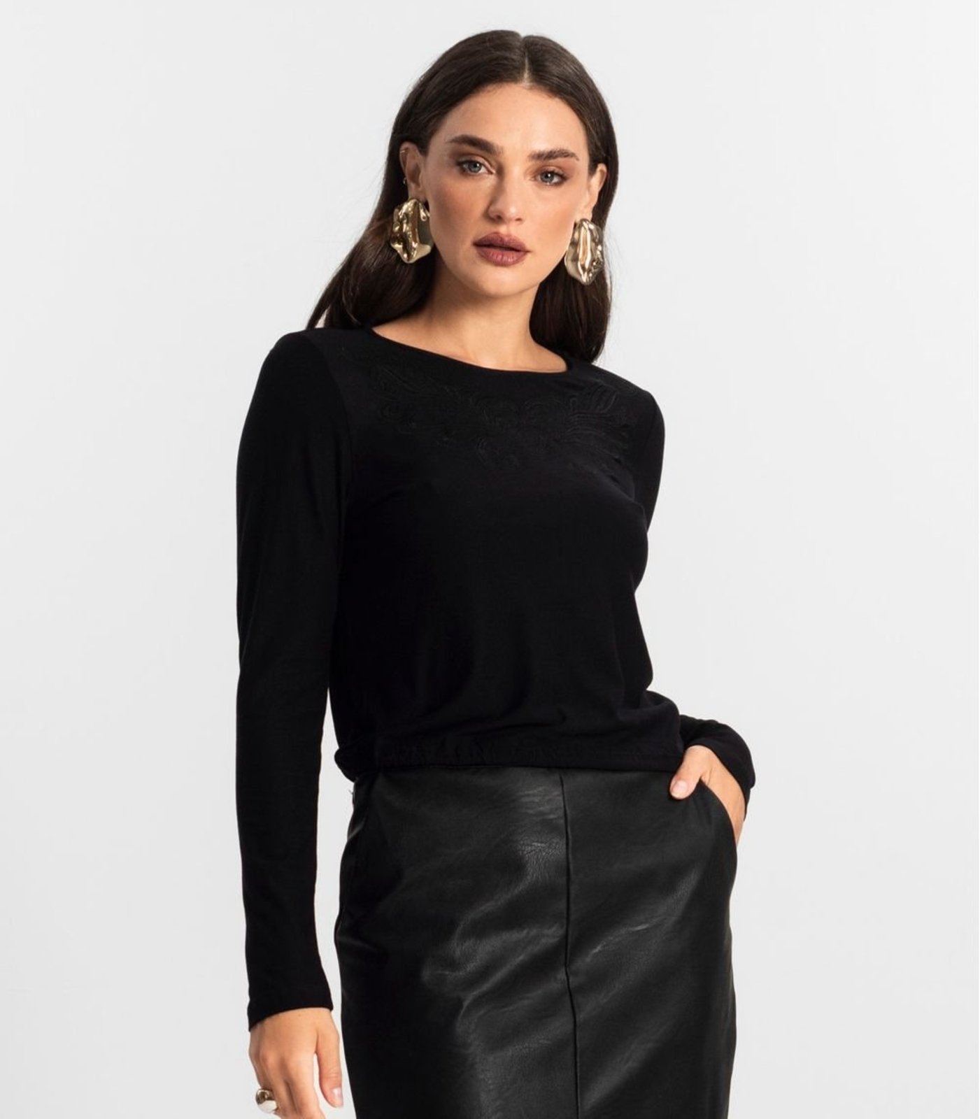 Vista 3 Blusa Feminino Manga Longa Endless preto Endless preto