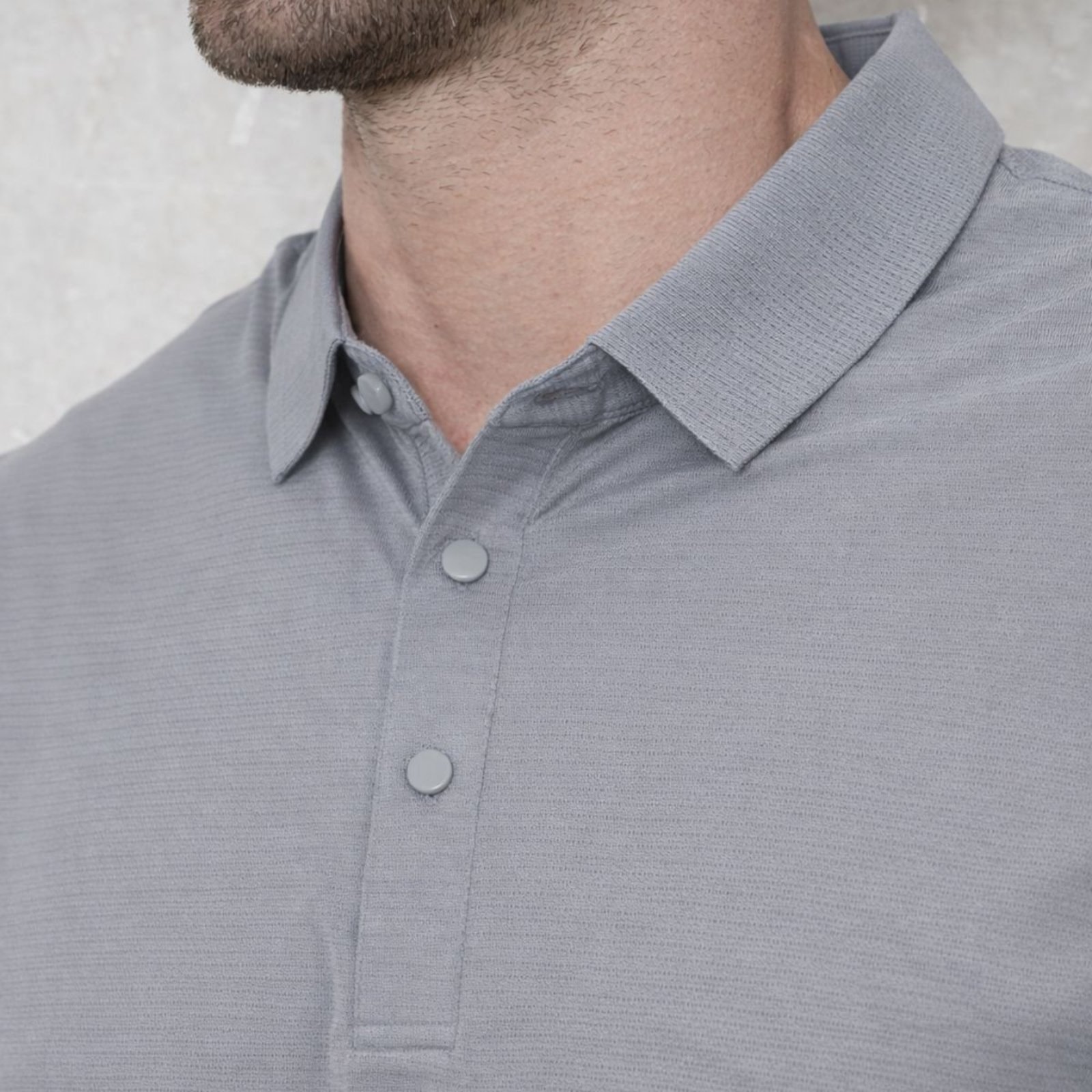 Camisa Polo Masculina Poliamida Elastano Premium Cinza