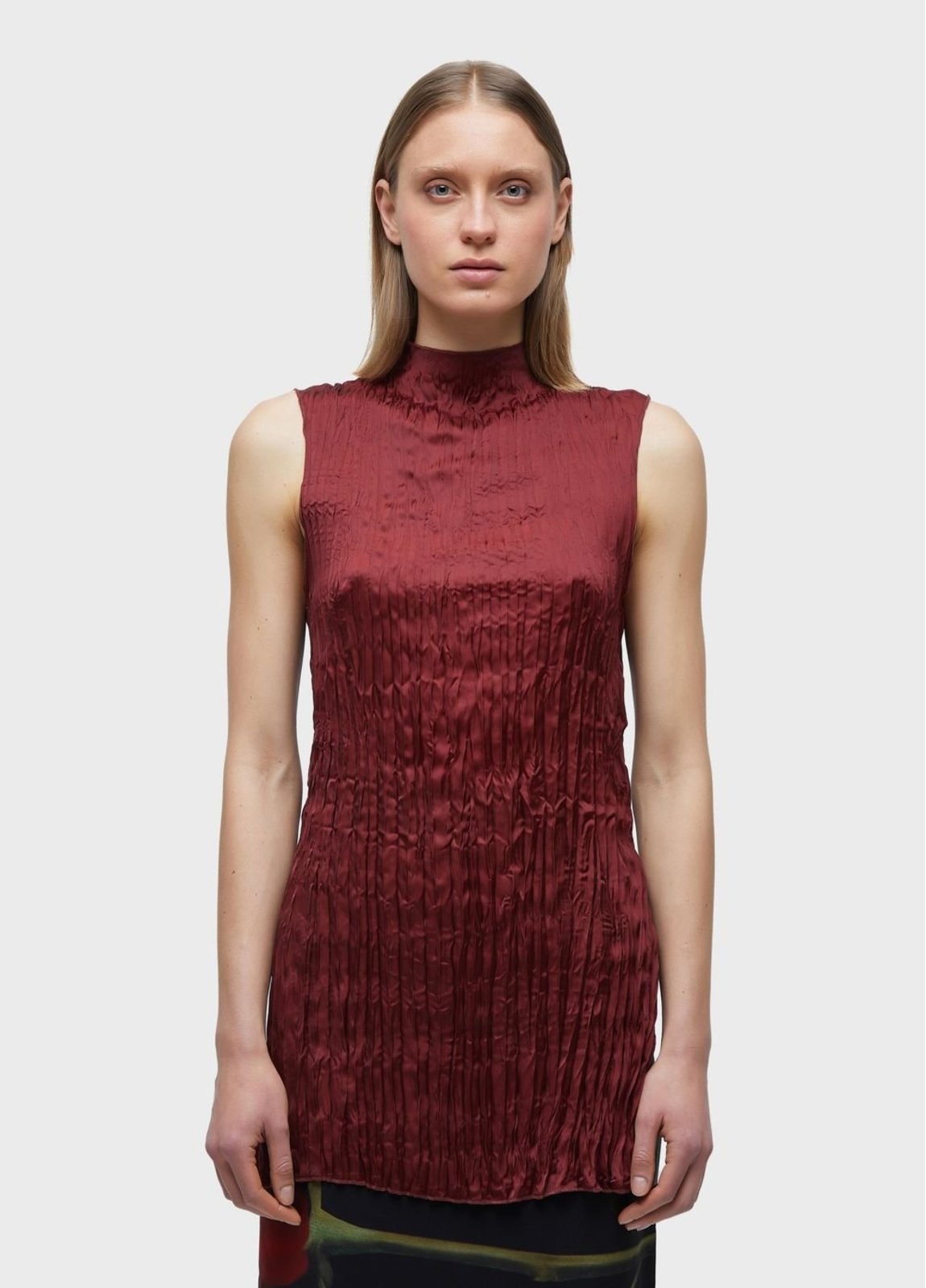 Top wrinkled satin double face OSKLEN