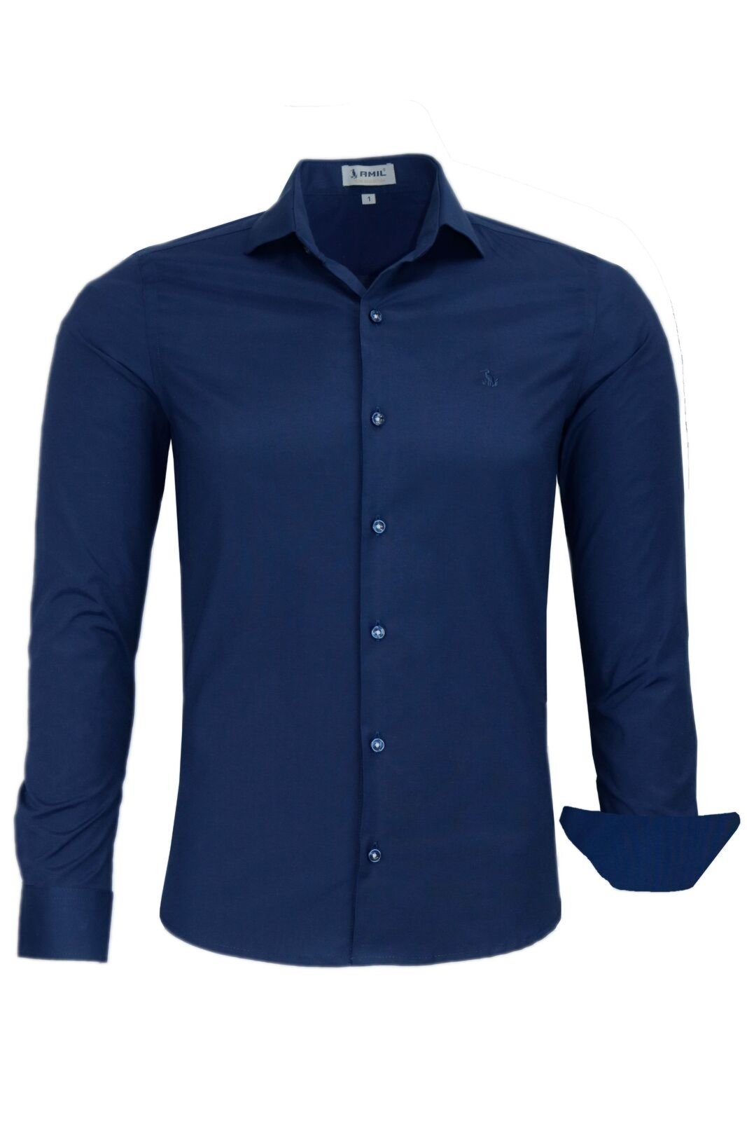Camisa Masculina Amil Social Slim Fácil De Passar 1783