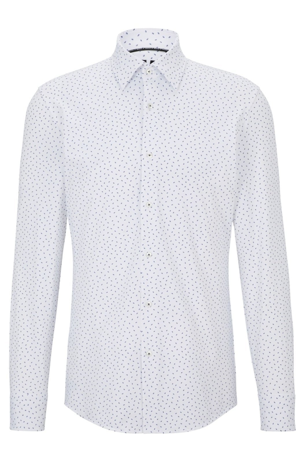 Camisa Slim Fit Em Tecido Stretch Estampado