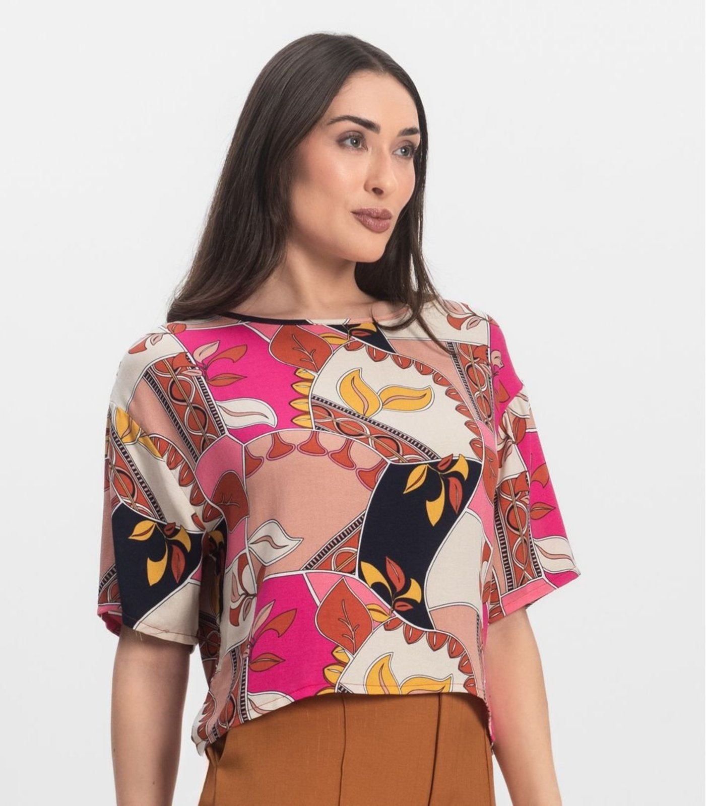 Vista 3 Blusa Feminina Estampada Infinita Cor azul INFINITA COR azul