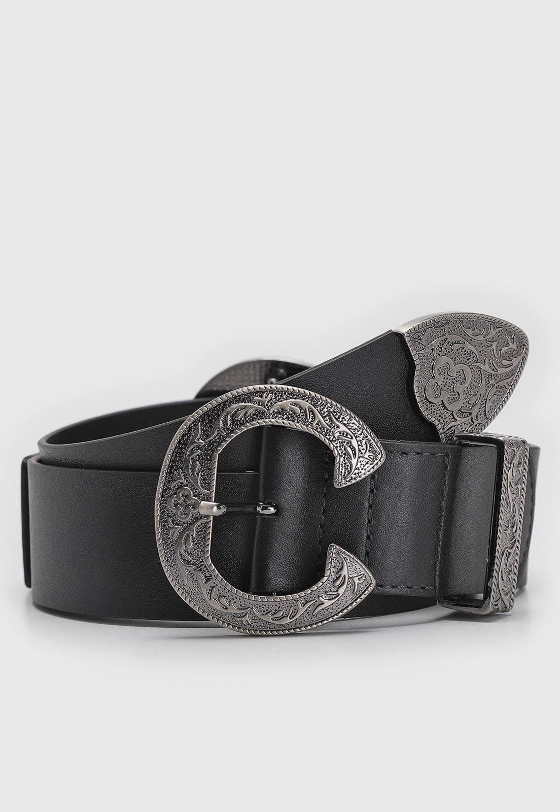 Cinto Feminino Capodarte Fivela Western Preto