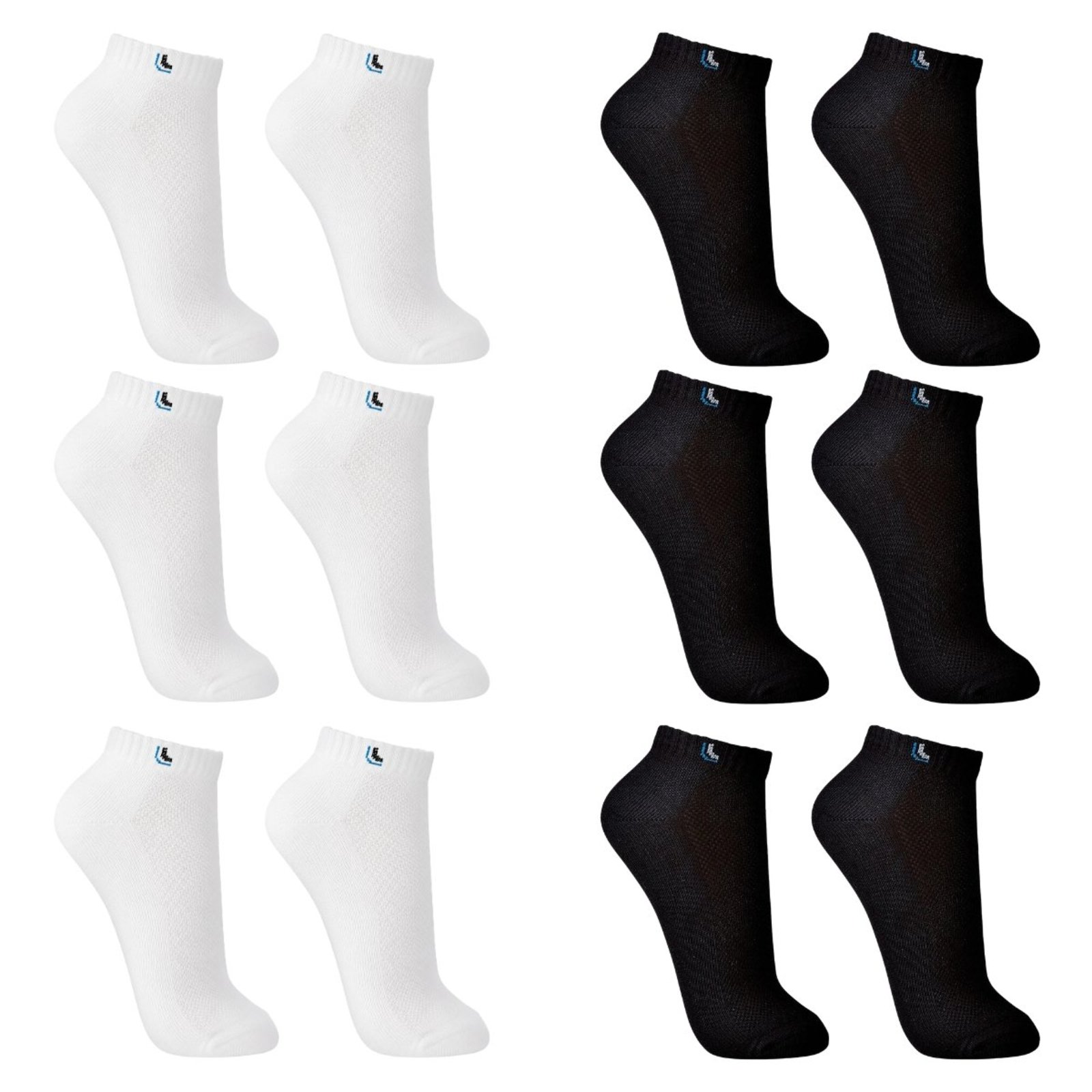 Kit 6 Pares Meias Lupo Masculinas Cano Curto e Invisível Confortáveis