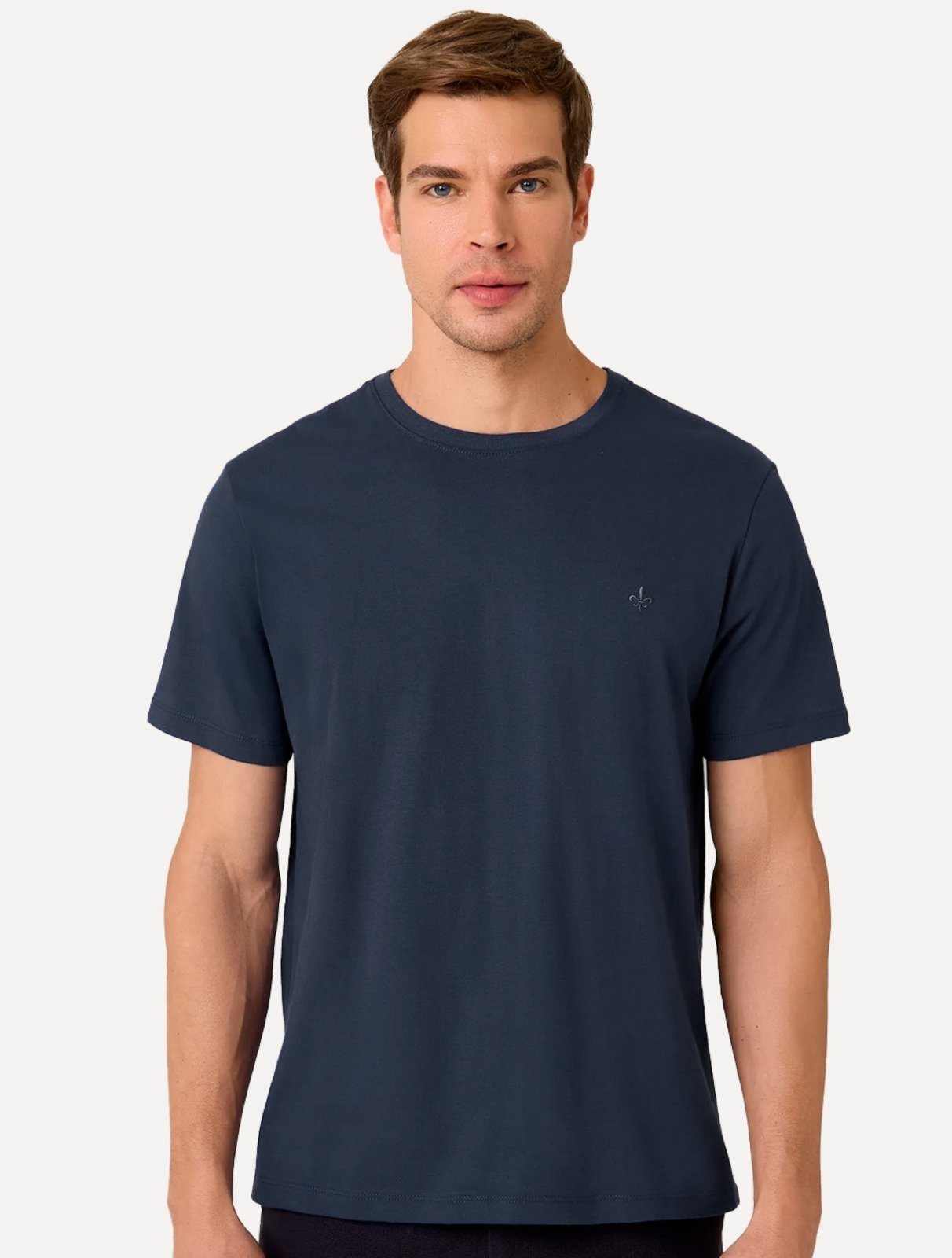 Vista 2 Camiseta Dudalina Masculina Basic Essential Mono Icon azul marinho Dudalina azul marinho