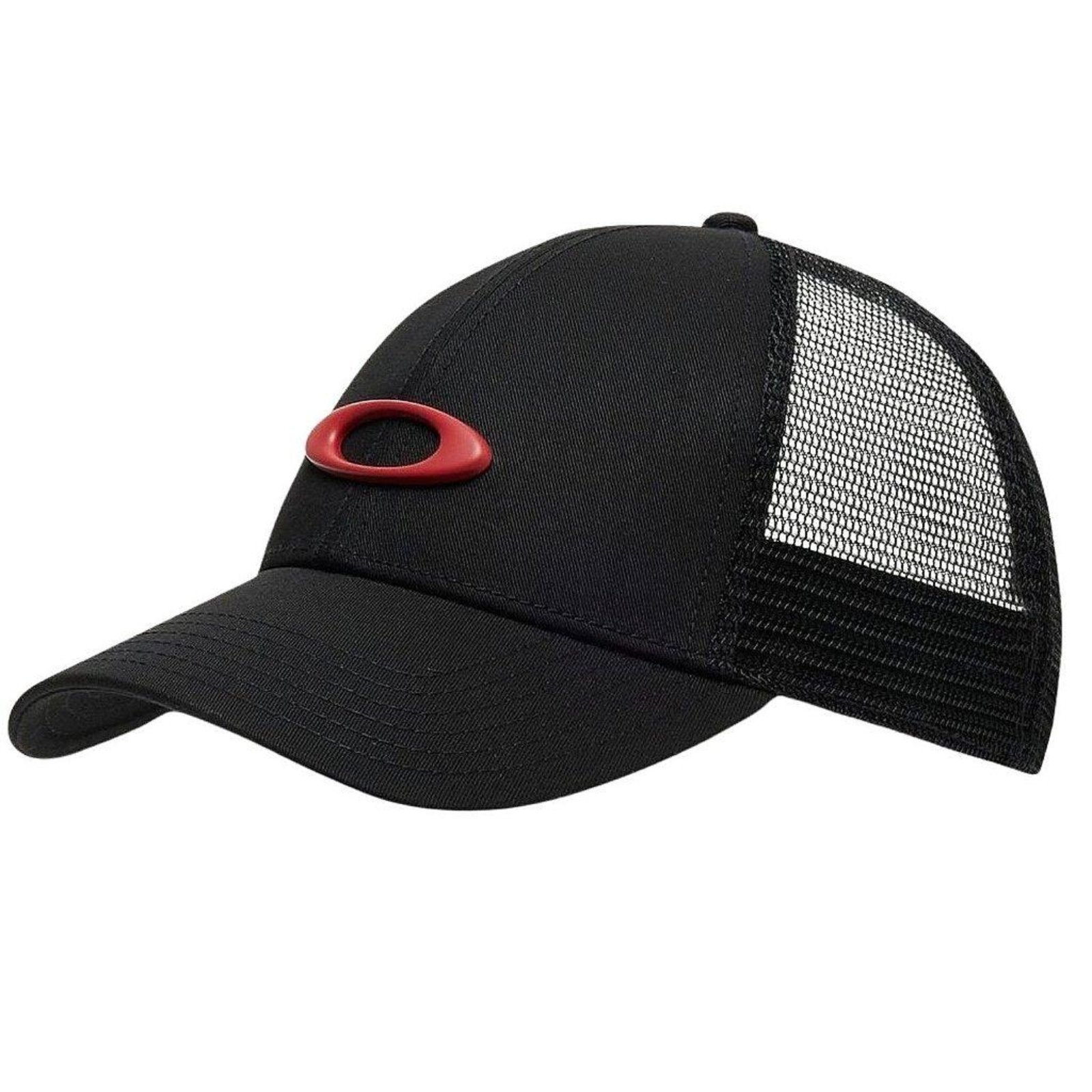 Boné Oakley Trucker Ellipse Hat Pitch Black/Flame Red