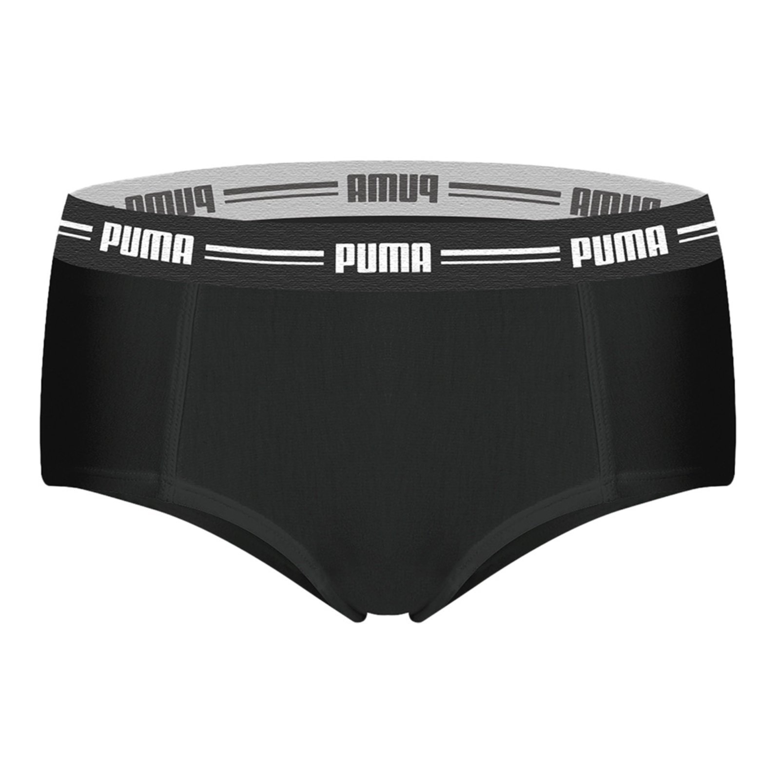 Calcinha Boxer Feminina Puma Modal Com Toque Macio Adulta Preto