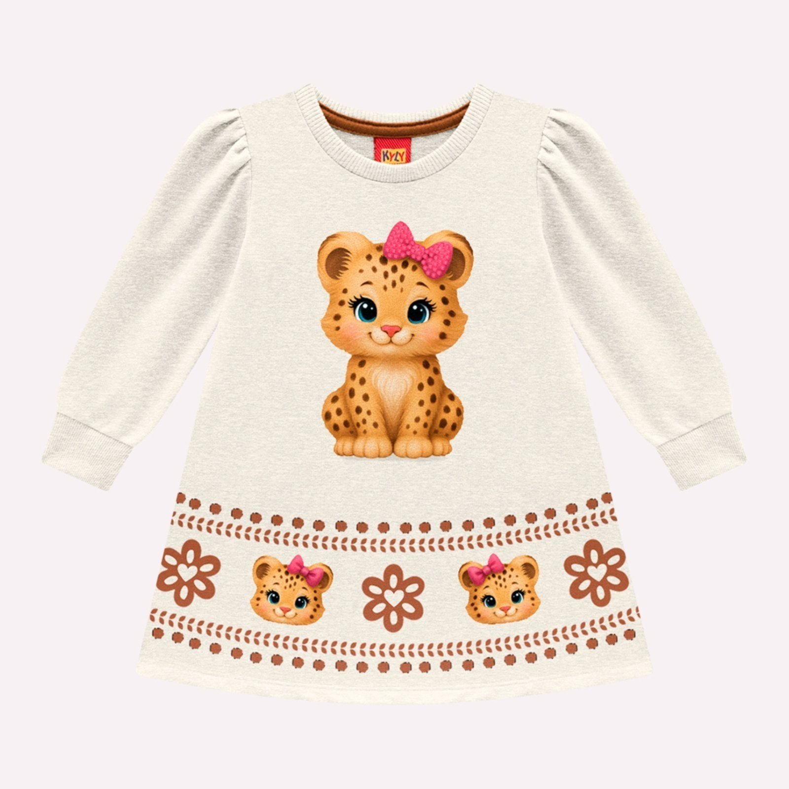Infantil - Vestido Menina em Moletinho Kyly