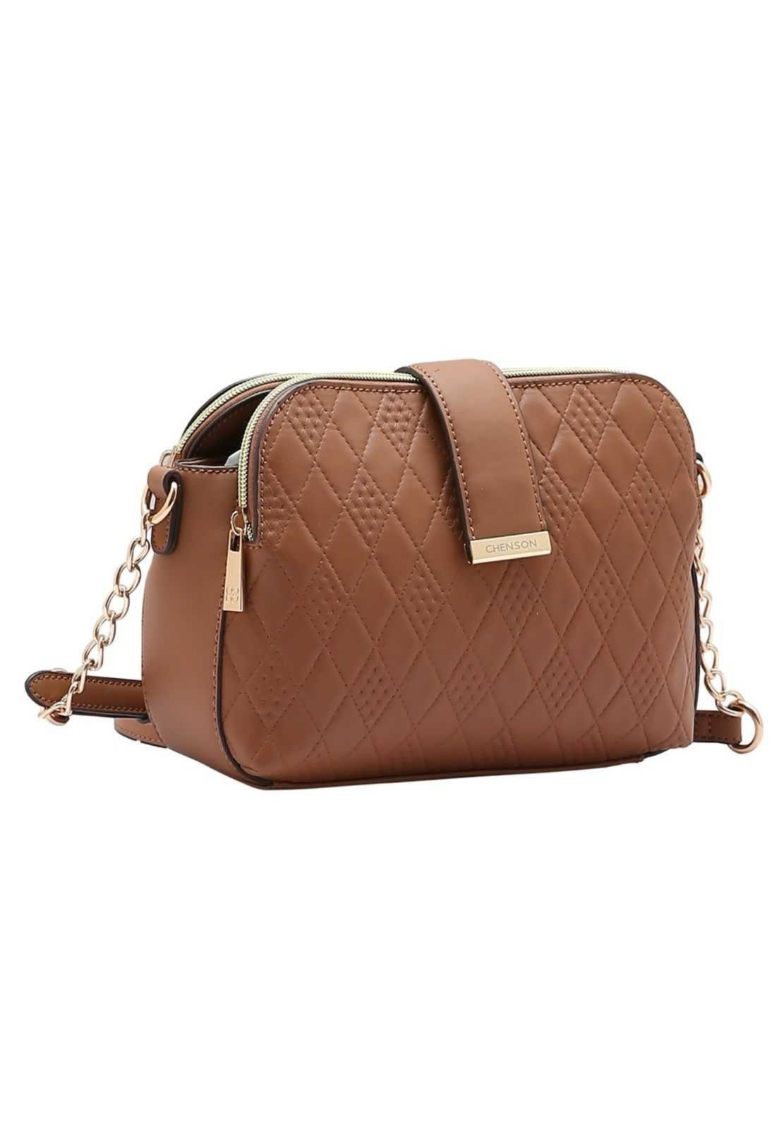 Bolsa Feminina Chenson Geométrico 3485262 Café