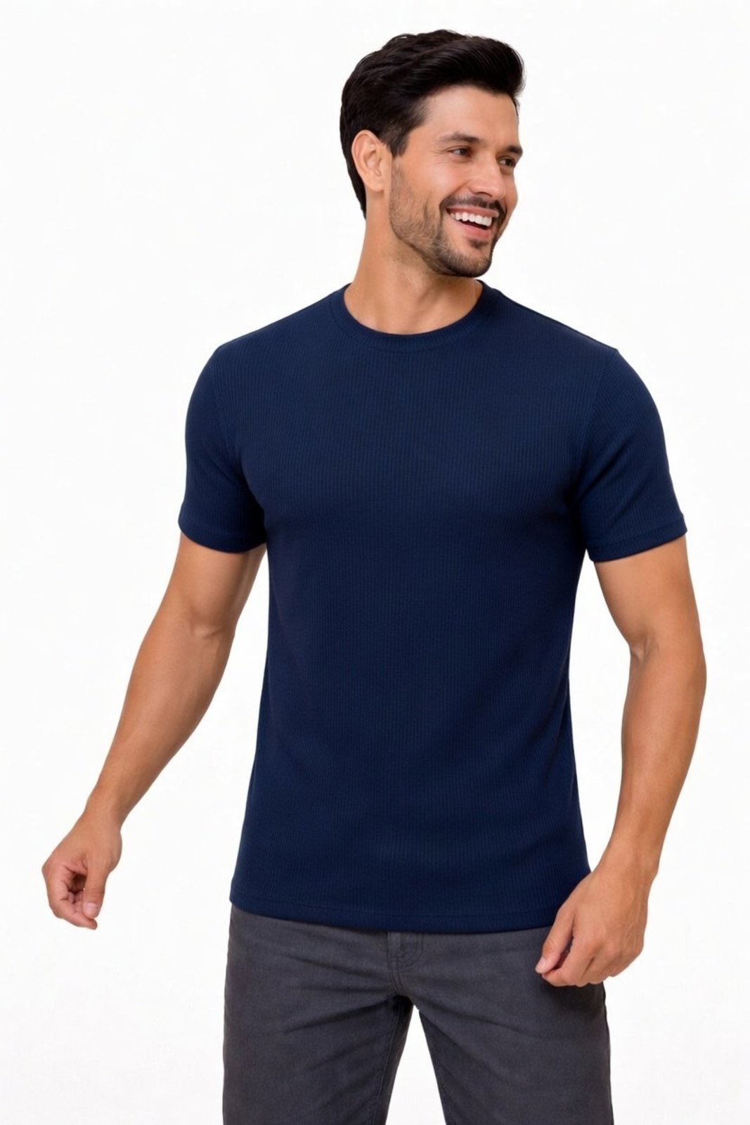 Camisa Basica D Bell Outlet Fashion Canelada Azul Marinho