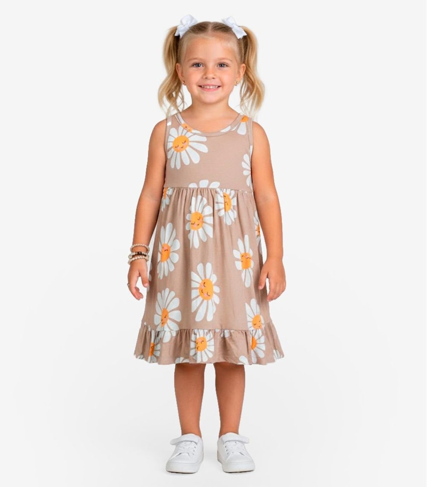 Vista 2 Infantil - Vestido em Meia Malha Penteada Select azul Select azul