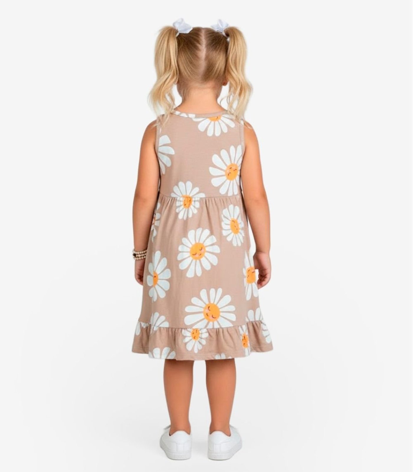 Vista 3 Infantil - Vestido em Meia Malha Penteada Select azul Select azul