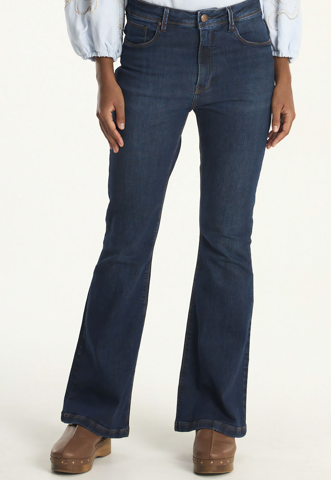 Calça Jeans Cantão Flare Stone Azul