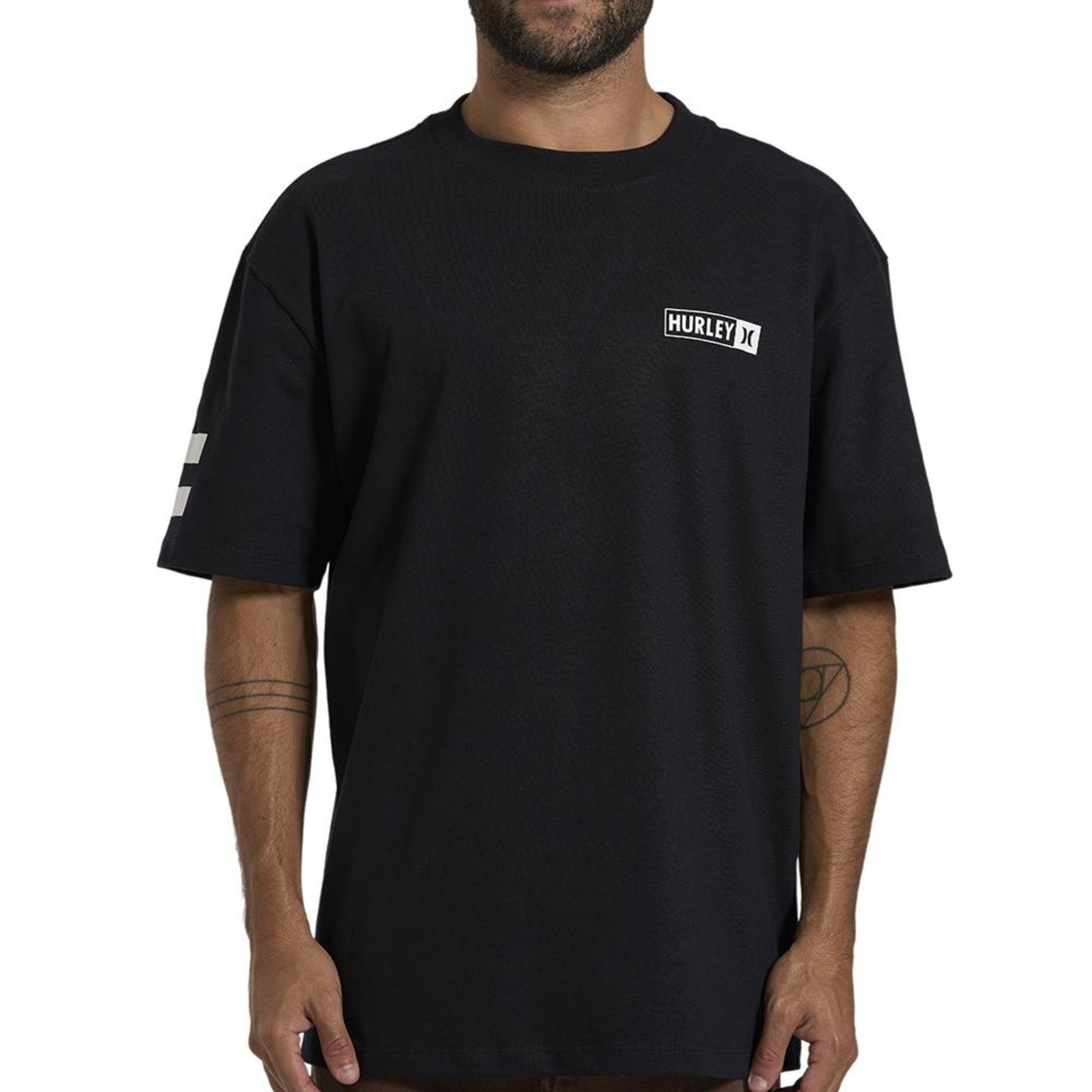 Camiseta Hurley Block Party Maxfit WT26 Masculina Preto