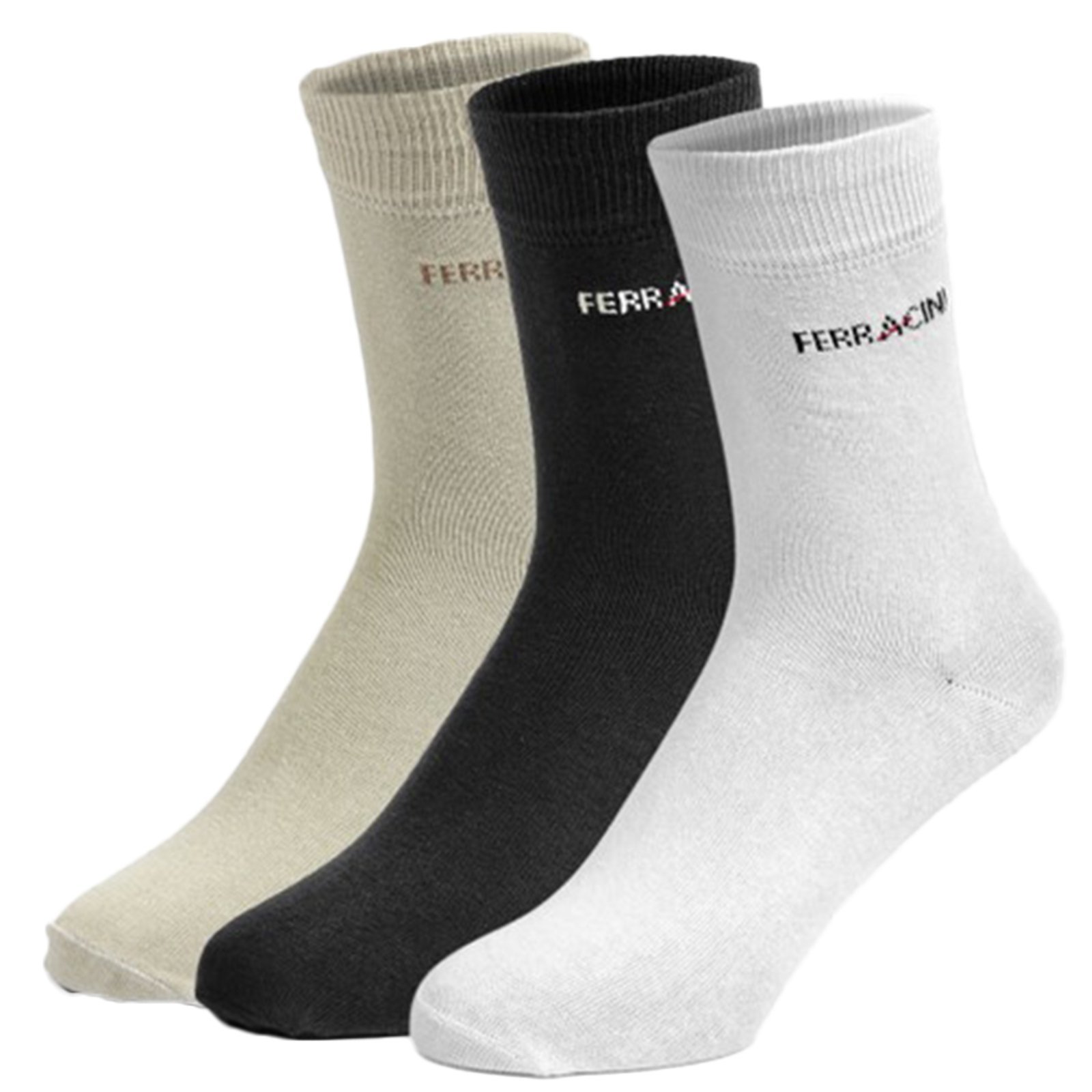 Kit 3 Meias Cano Longo Ferracini Bl Sport Algodão Sortida