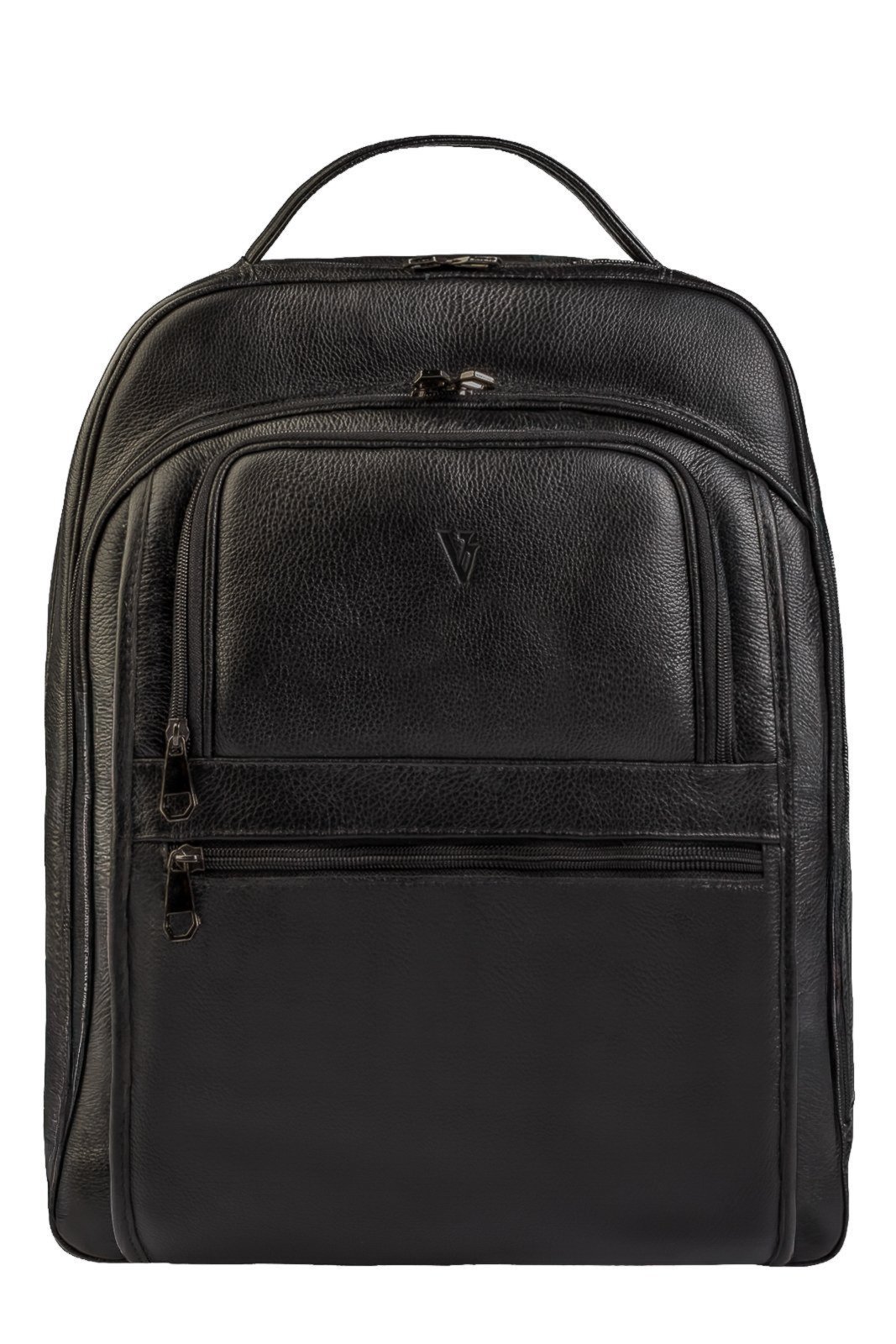 Mochila masculina de couro floater para notebook 17" Arthur - Preto"