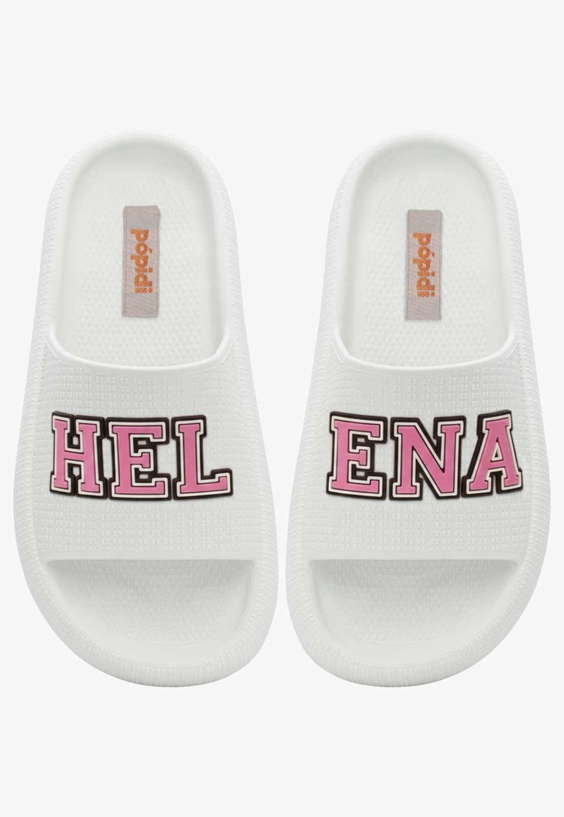 Infantil - Chinelo Pópidi Personalizado HELENA Estilo Nuvem Branco