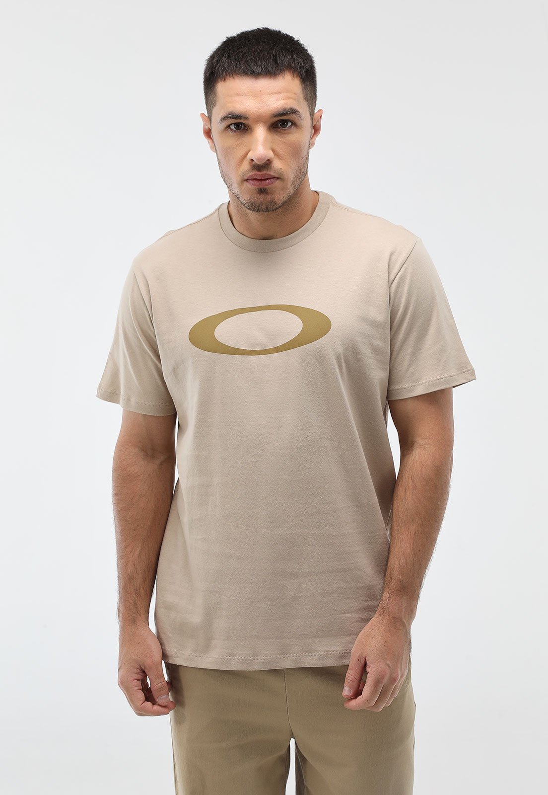 Camiseta Oakley Reta Mod O Ellipse Bege