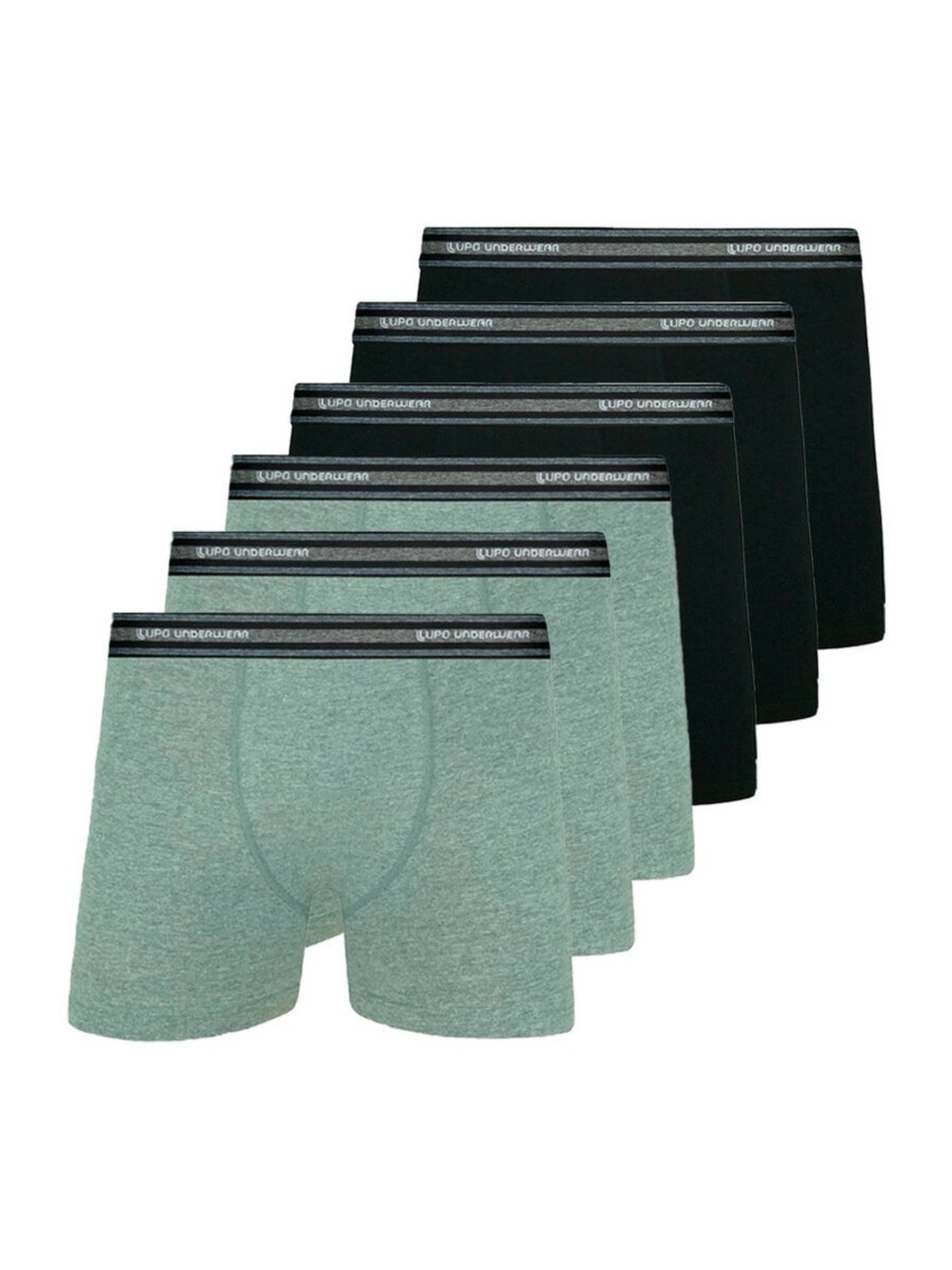 Kit com 6 Cuecas Boxer Lupo 523-088 Cinza