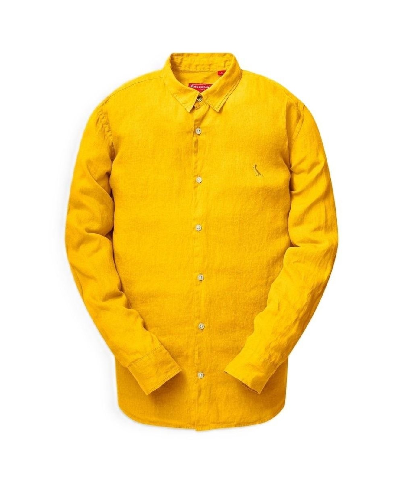 Vista 3 Camisa Manga Longa Linho Reserva ACAFRAO_AM amarelo Reserva amarelo