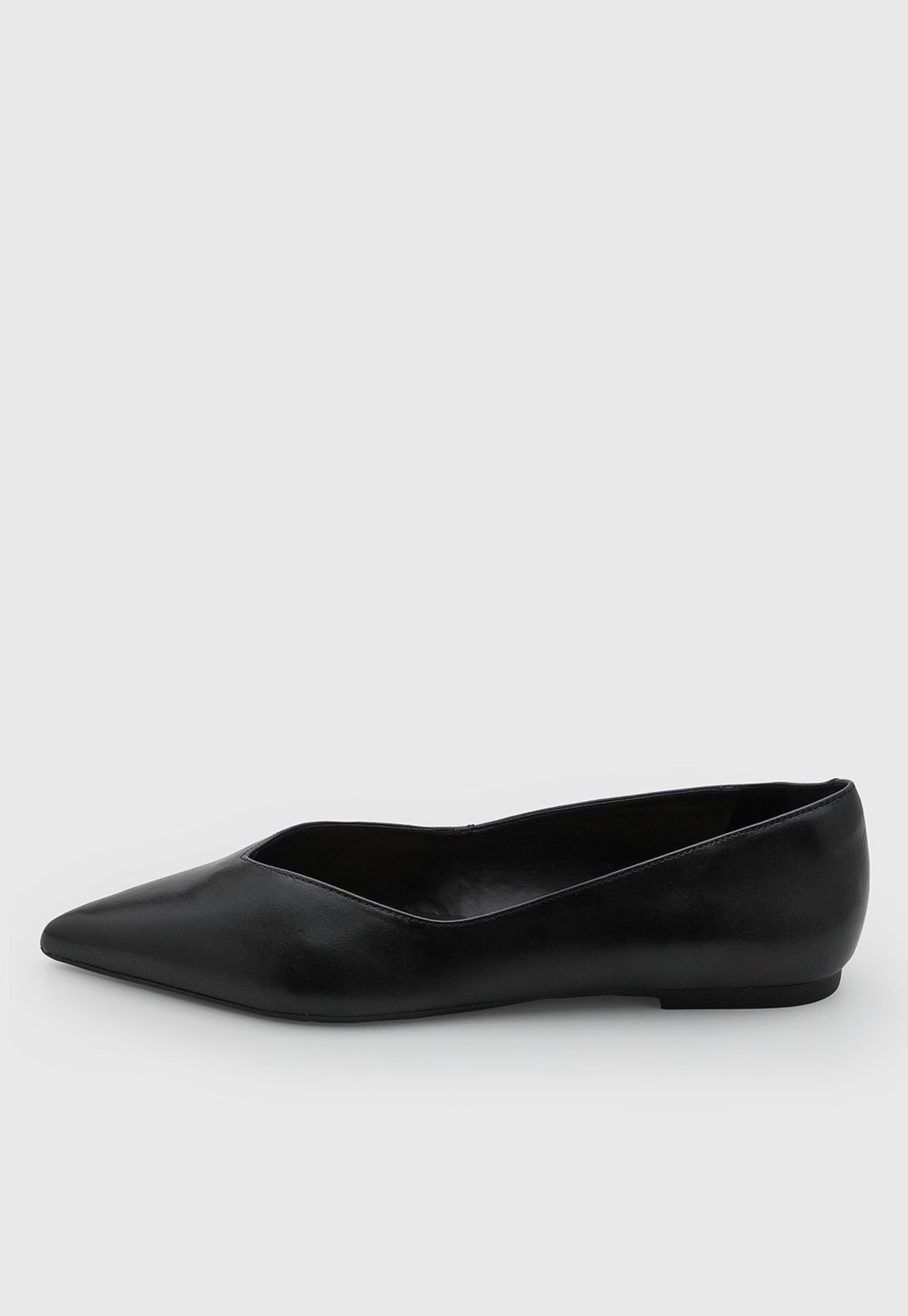 Sapatilha Feminina Arezzo Couro Bico Fino Preto