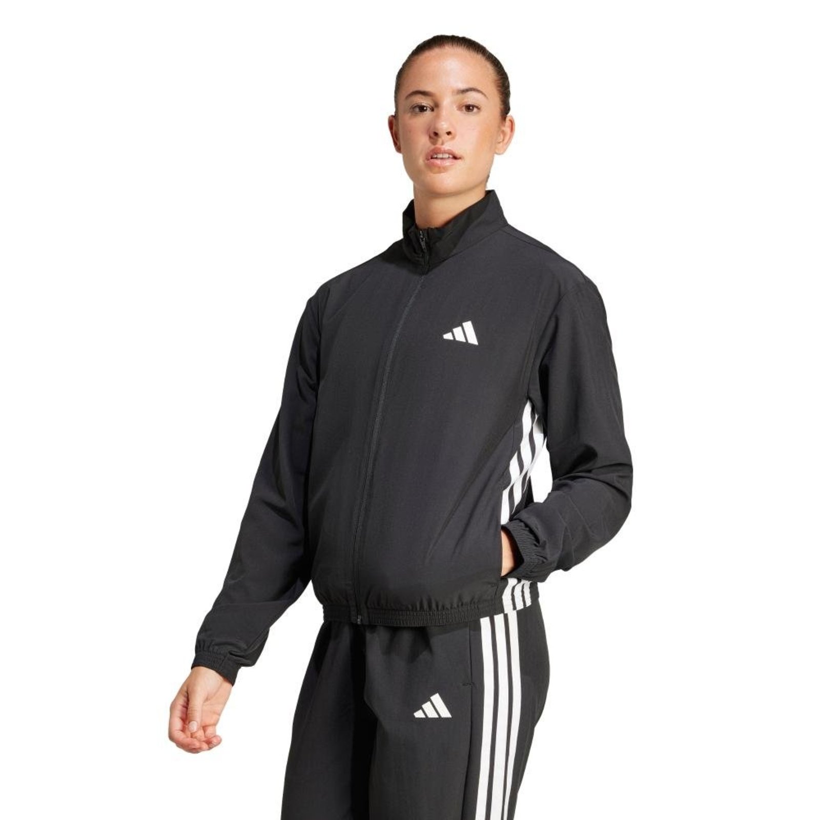Jaqueta Aquecimento Train Essentials Três Listras adidas Performance Preto