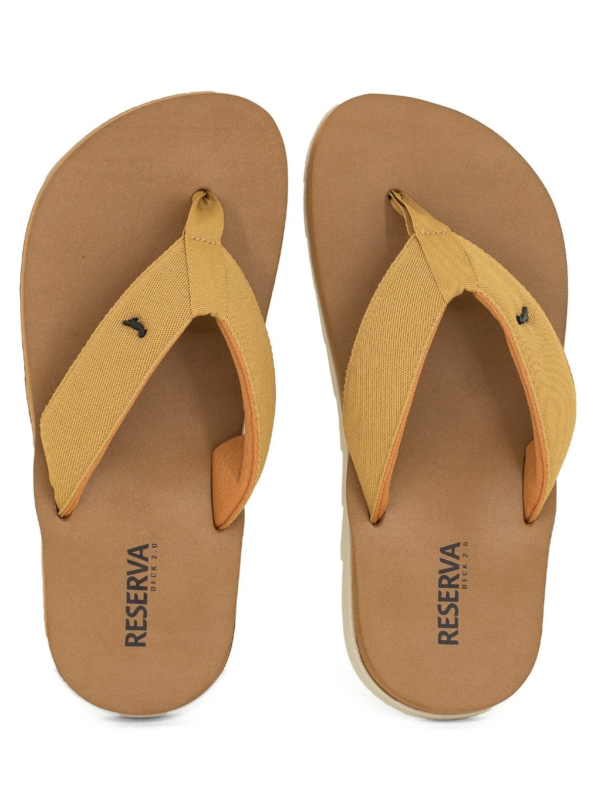 Sandália Masculina Reserva Go Deck Sport Confortável Tira Larga Tratorada Chinelo Bege Areia