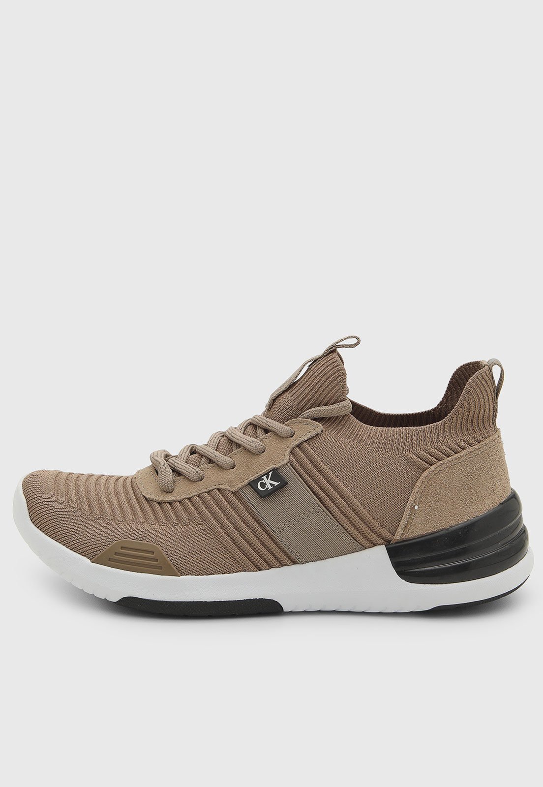 Tênis Masculino Calvin Klein Air Knitting Flexible Bege